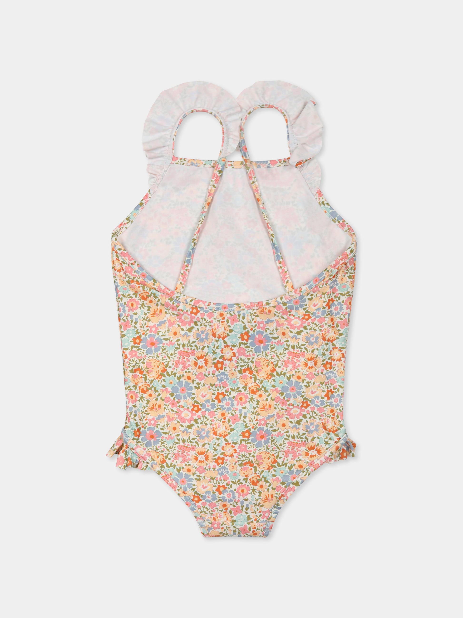 Costume intero multicolor per neonata con stampa floreale,Bonpoint,S05XSSW00002 525B