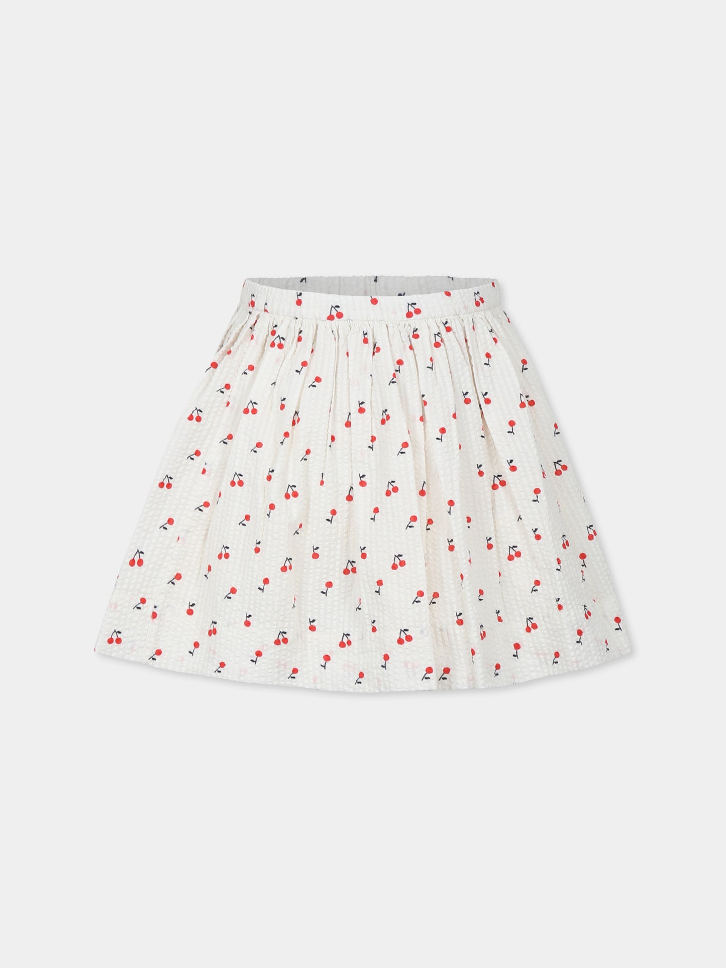 Gonna avorio per bambina con ciliegie,Bonpoint,S05GSKW00013 651C