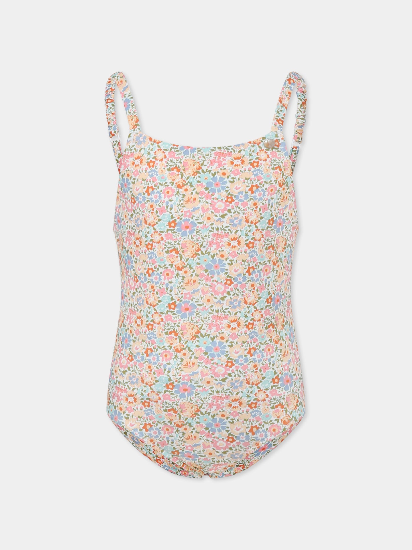 Costume intero multicolor per bambina con stampa floreale,Bonpoint,S05GSSK00006 525B