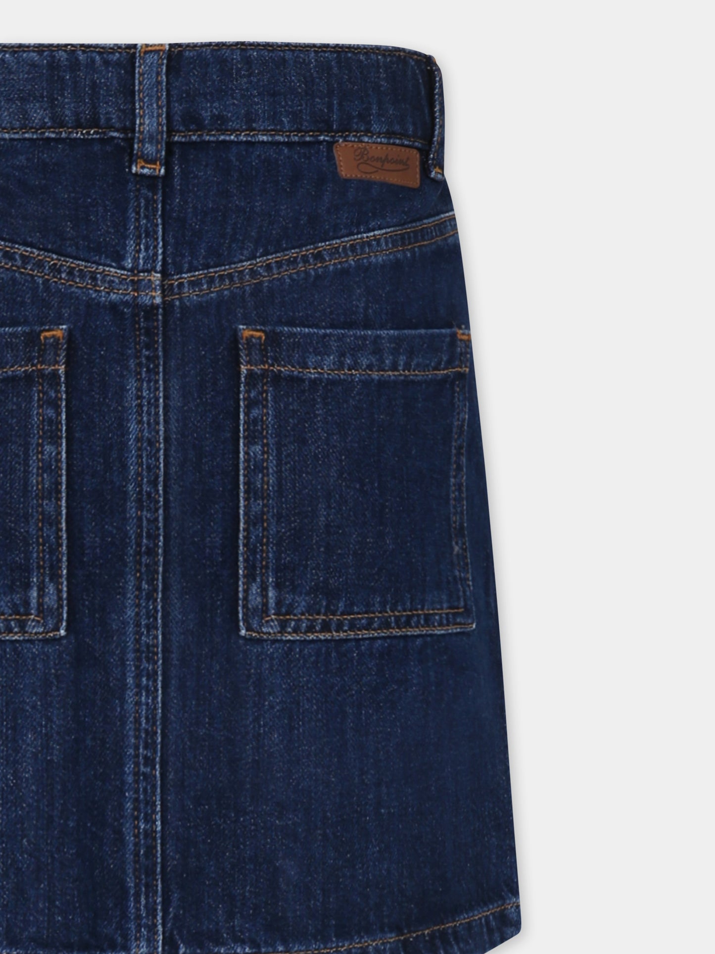 Denim skirt for girl with cherries