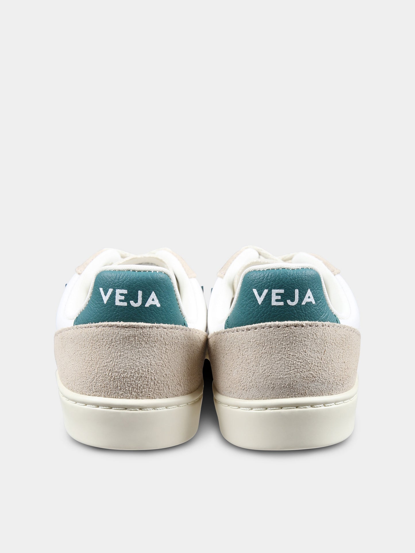 White sneakers for kids with logo