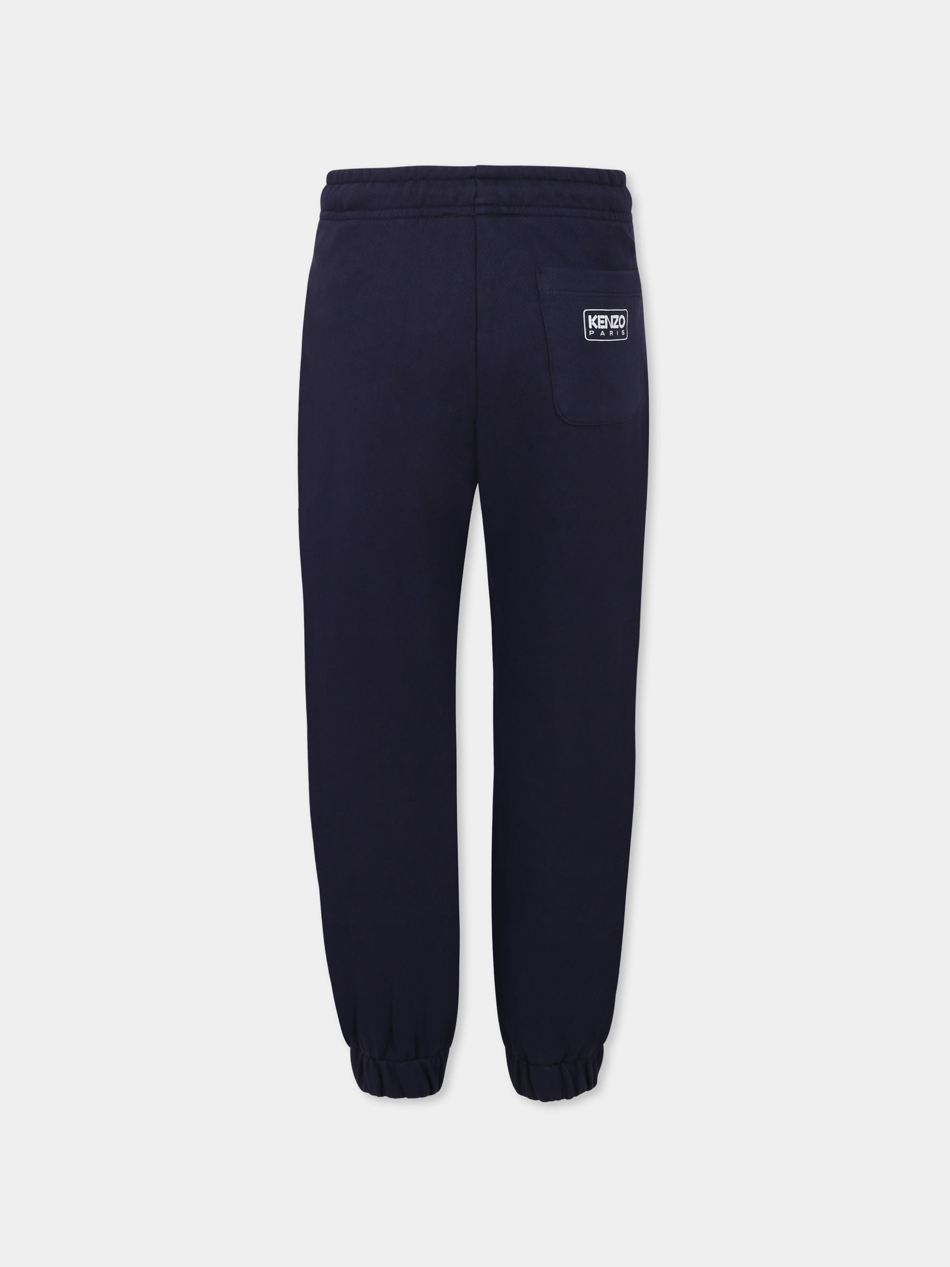 Pantaloni blu per bambini con logo,Kenzo Kids,K61008 848