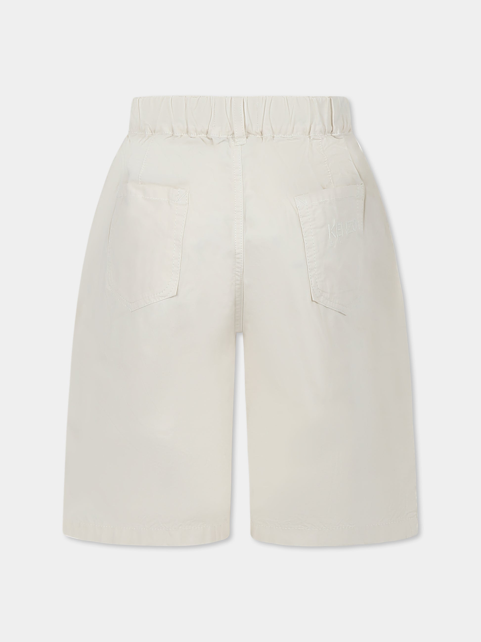 Shorts beige per bambino con logo,Kenzo Kids,K61113 21G