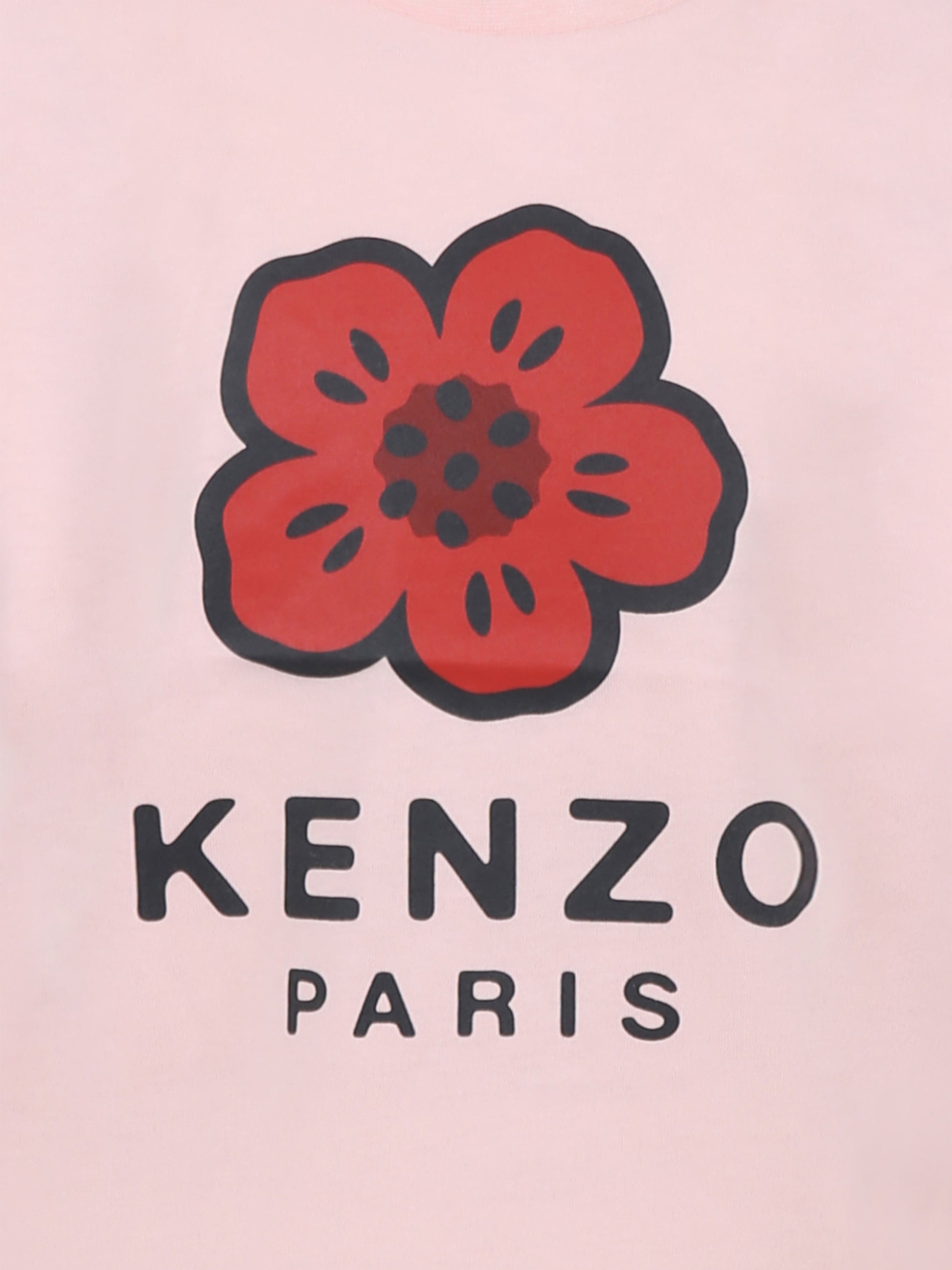 T-shirt rosa per bambina con Boke Flower,Kenzo Kids,K61058 45Z