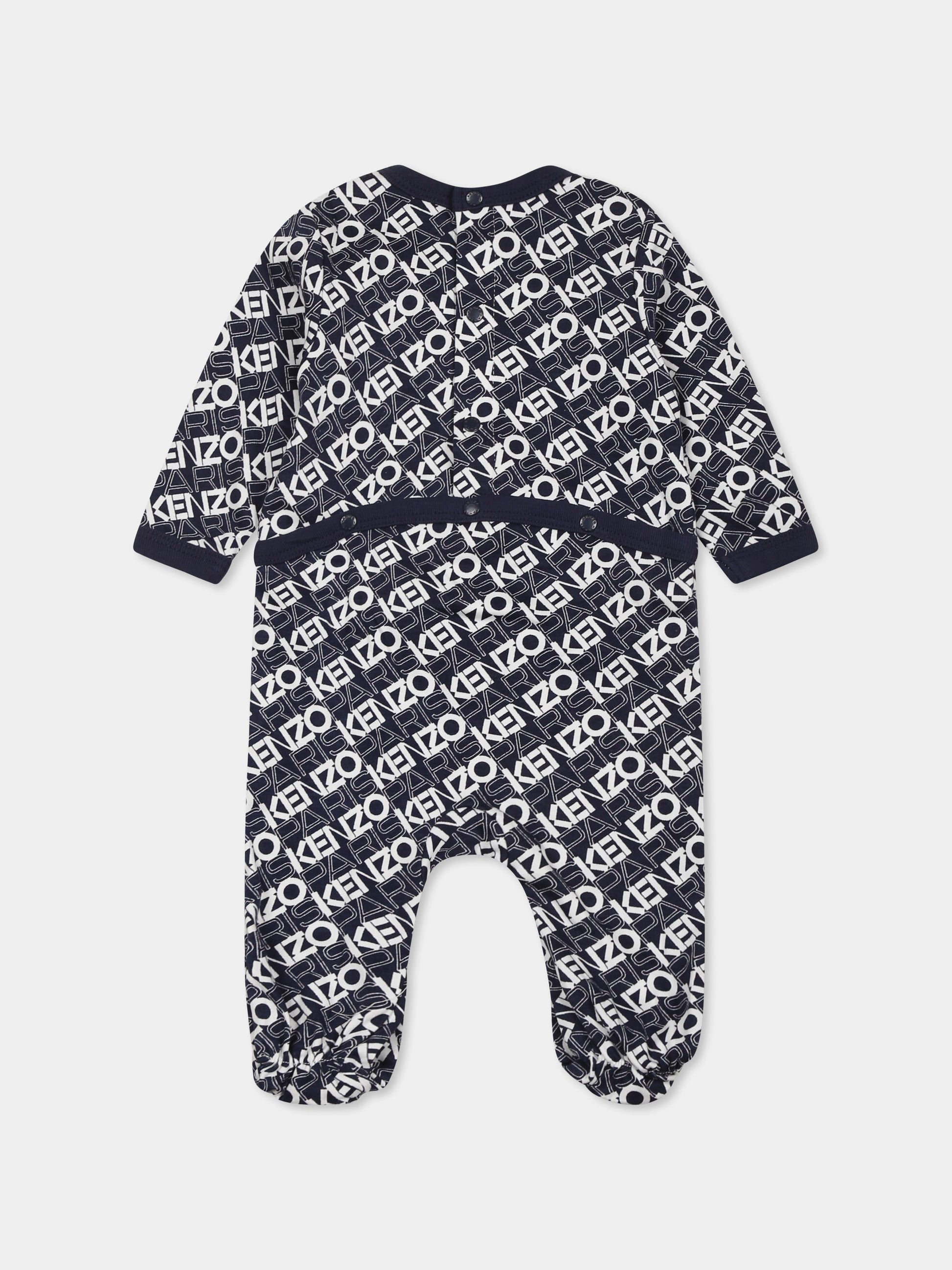Set tutine multicolor per neonato con logo,Kenzo Kids,K60872 117