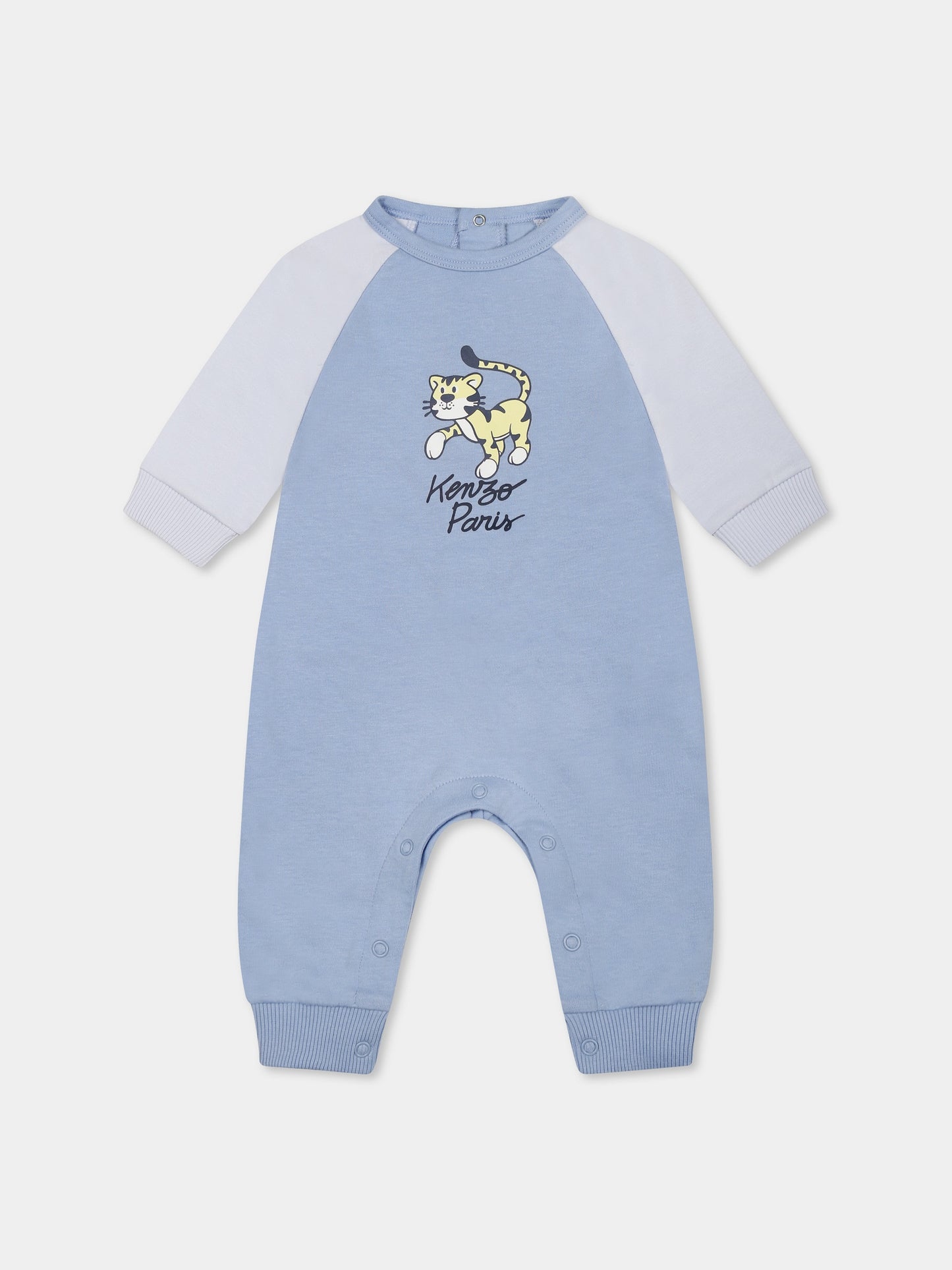 Tutina celeste per neonato con tigre,Kenzo Kids,K60858 77A