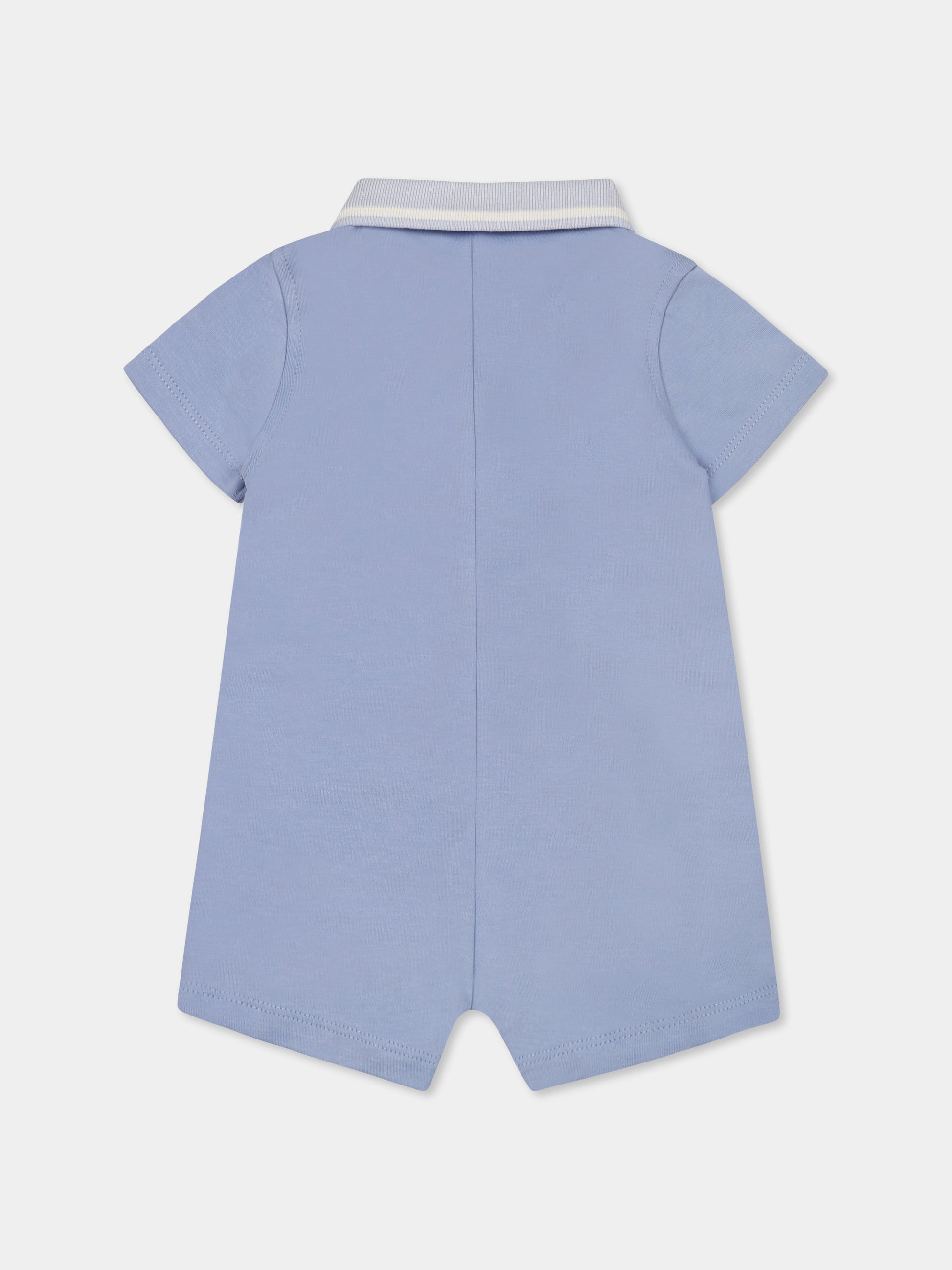 Pagliaccetto celeste per neonato con tigre,Kenzo Kids,K60852 77A