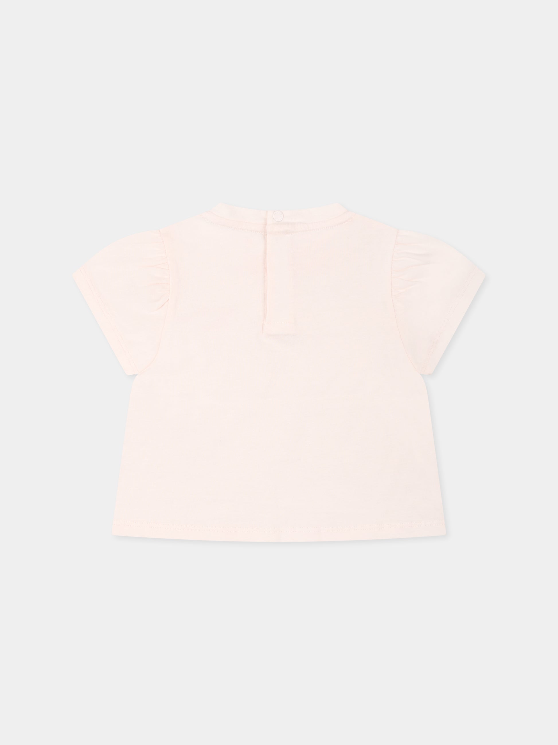 Pagliaccetto rosa per neonata con stampa floreale,Kenzo Kids,K60842 47R