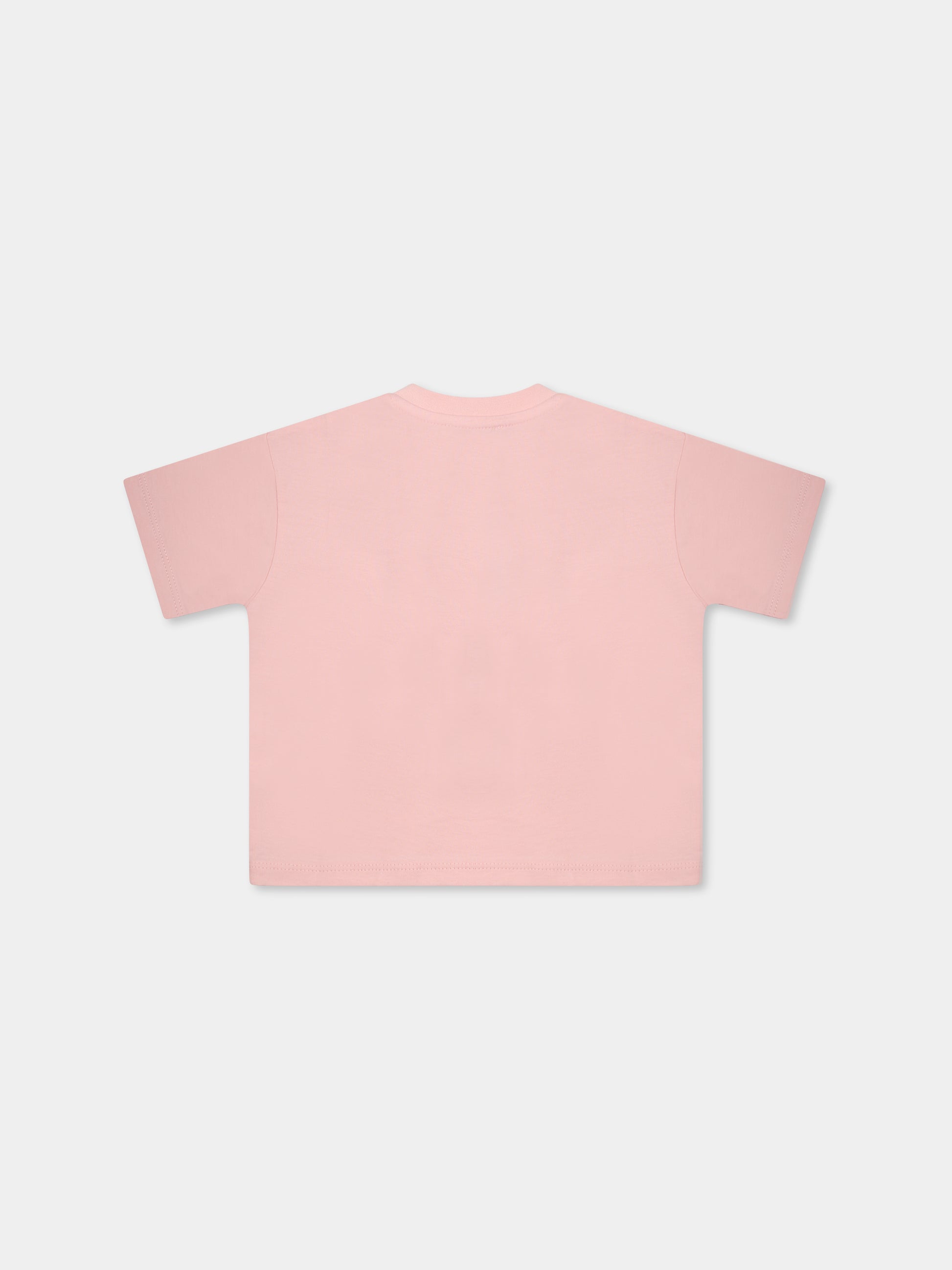 T-shirt rosa per neonata con Boke Flower,Kenzo Kids,K60954 45Z