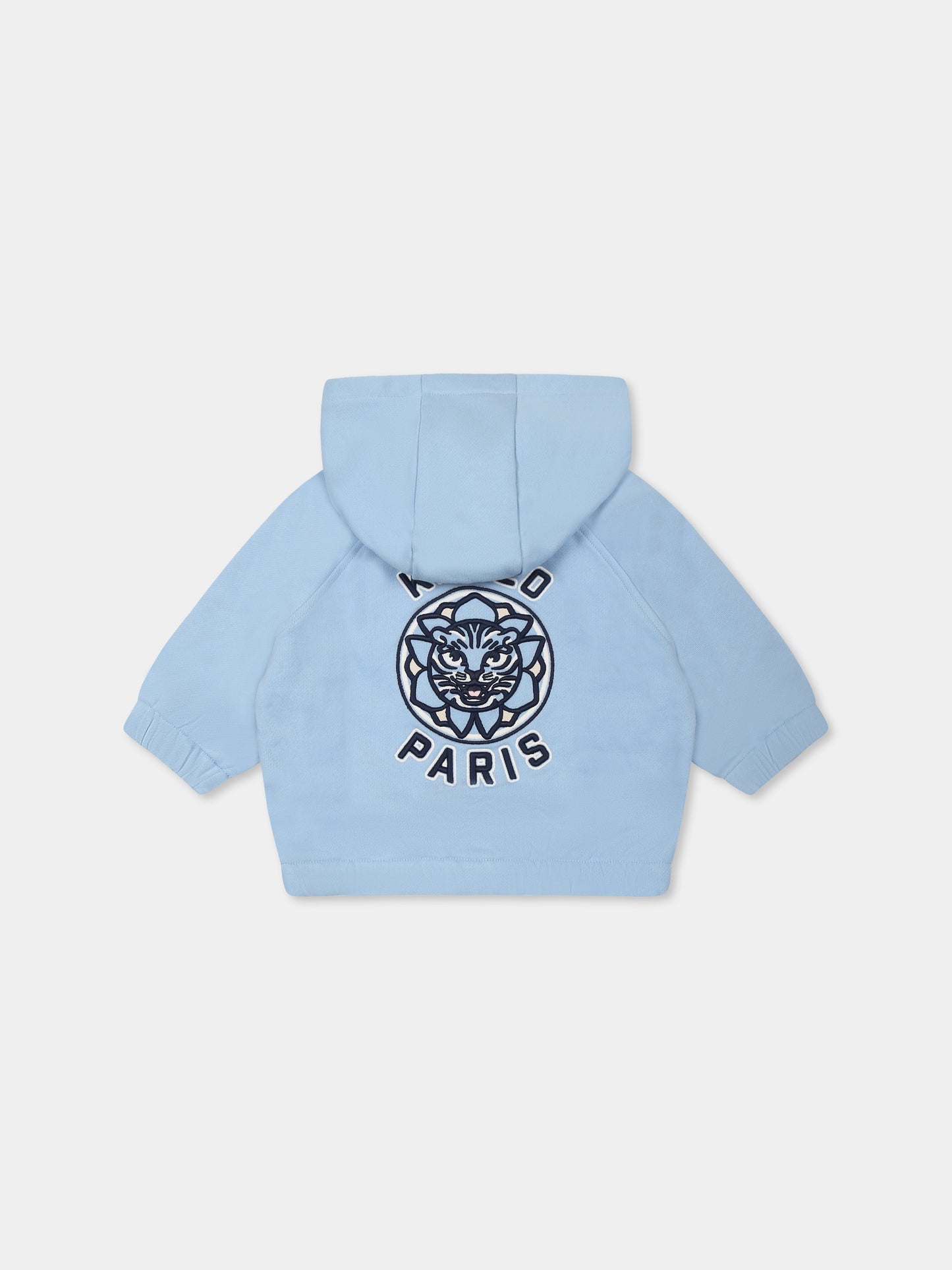 Light blue sweatshirt for baby boy with tiger