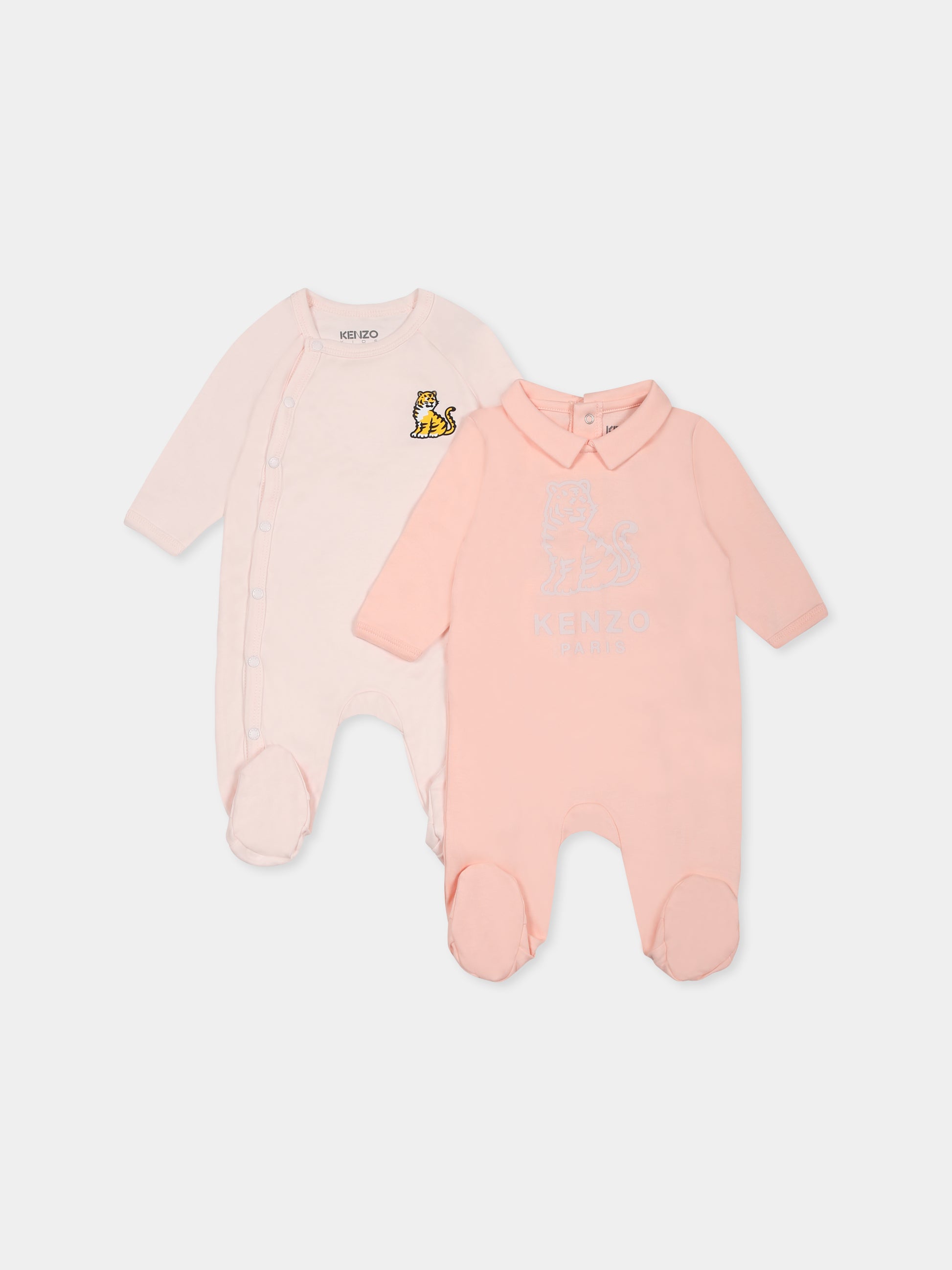 Set tutine rosa per neonata con tigre Kotora,Kenzo Kids,K60869 47R