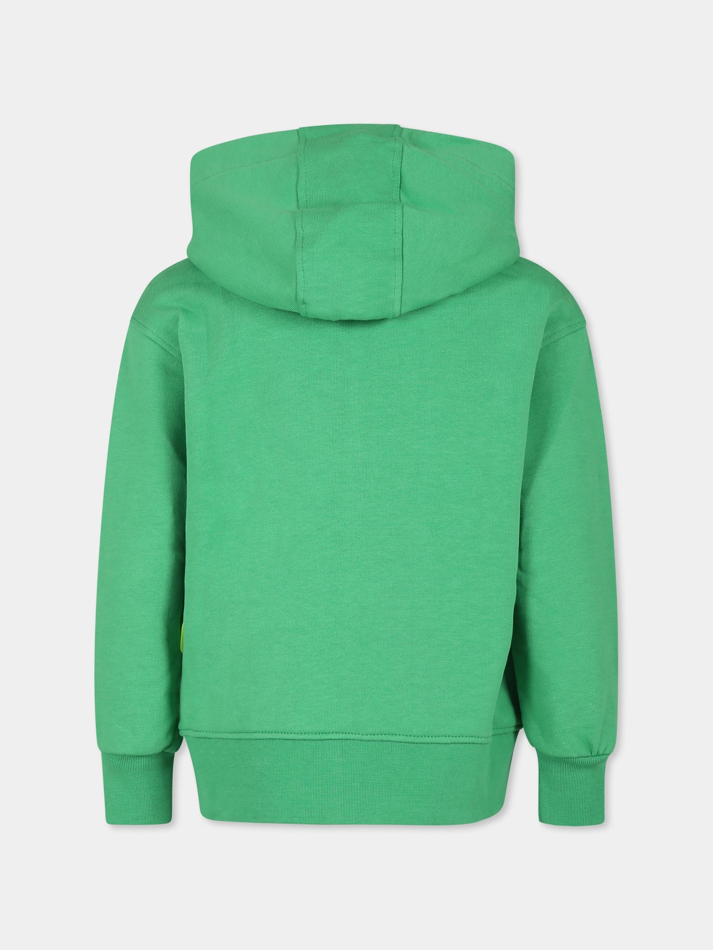Felpa verde per bambino con smile,Barrow,S4BKJUHS005 BW012