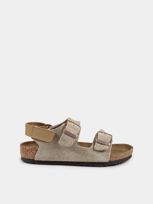 Sandali beige Milano Kids per bamini con logo,Birkenstock,1029471 MILANO