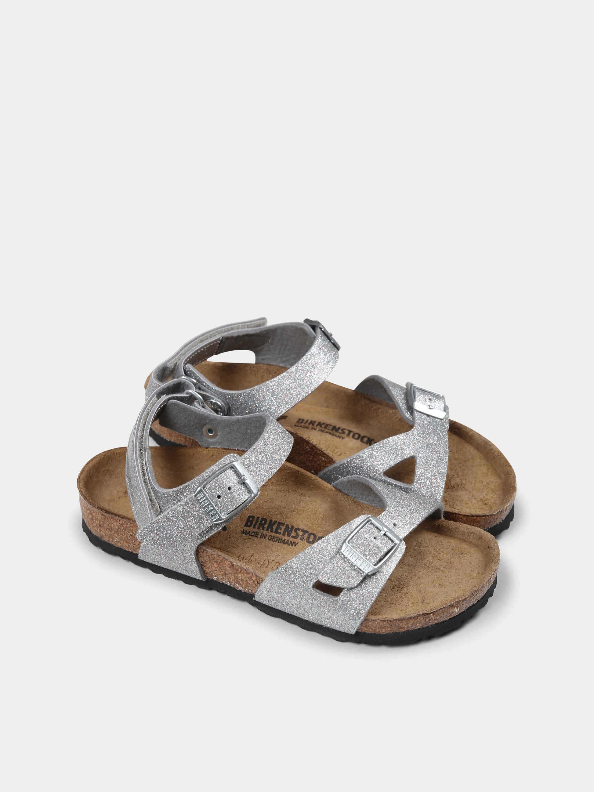Sandali Rio argento per bambina,Birkenstock,1029477 RIO