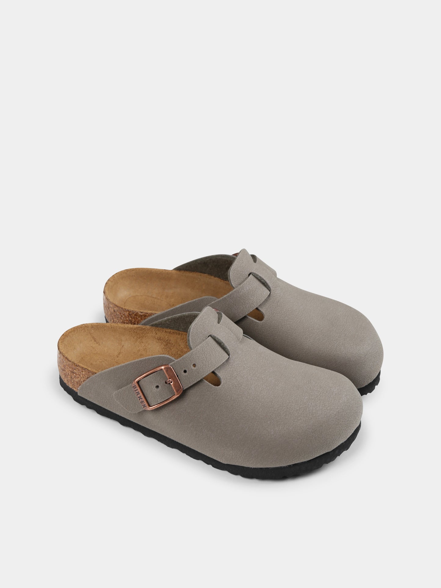 Sabot verdi Boston Kids per bambini con logo nero,Birkenstock,1029357 BOSTON