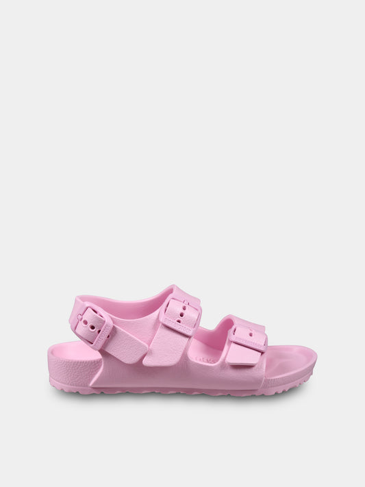 Sandali Milano Eva rosa per bambina,Birkenstock,1029544 MILANO GOMMA