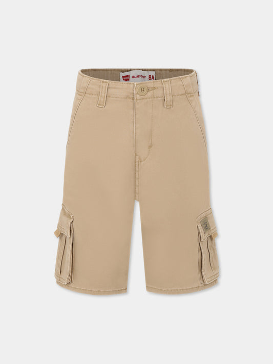 Shorts beige per bambino,Levi's Kids,M381 Y16