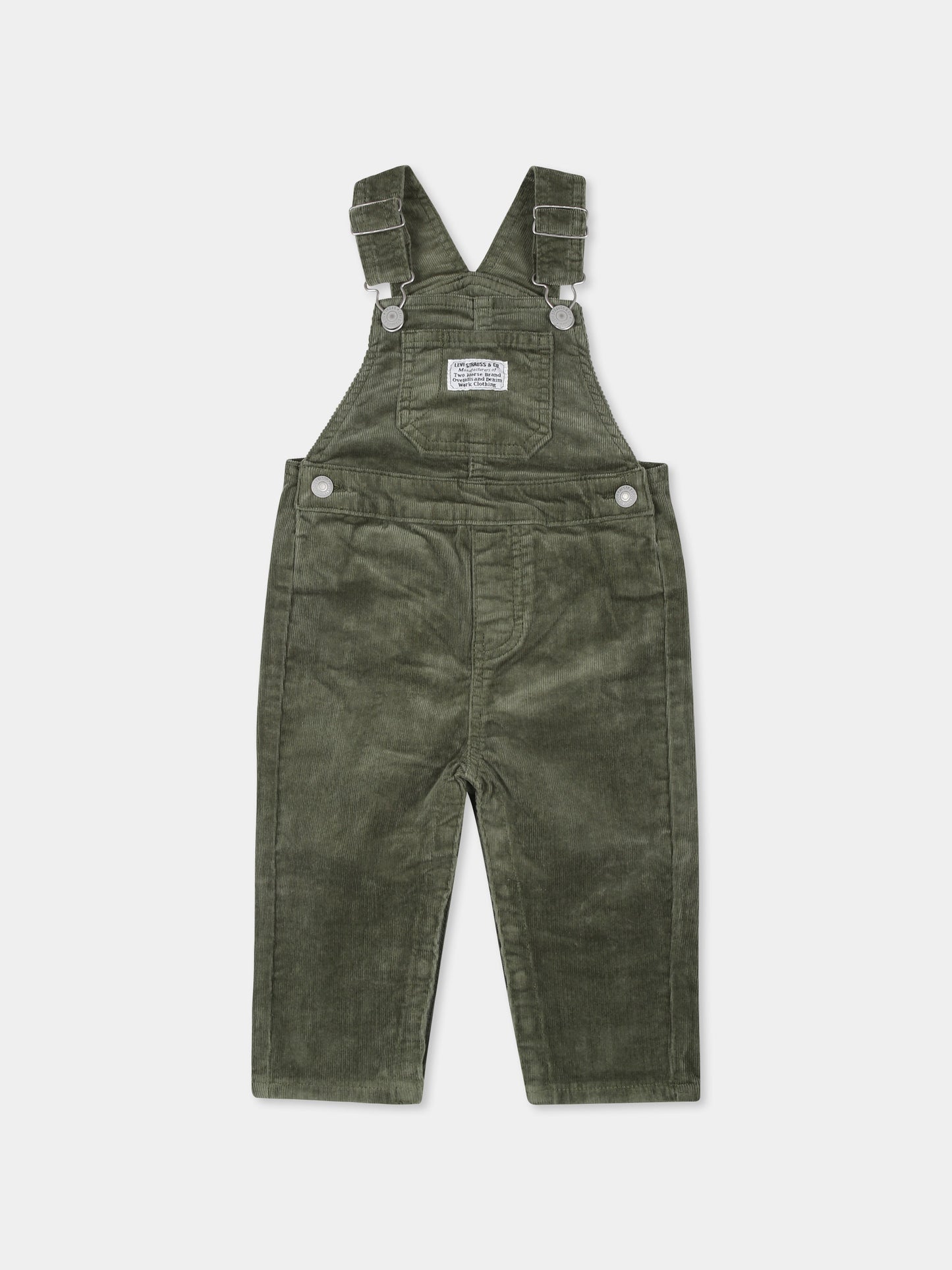 Salopette verde per neonati con logo,Levi's Kids,23WLK6EJ335 E6U
