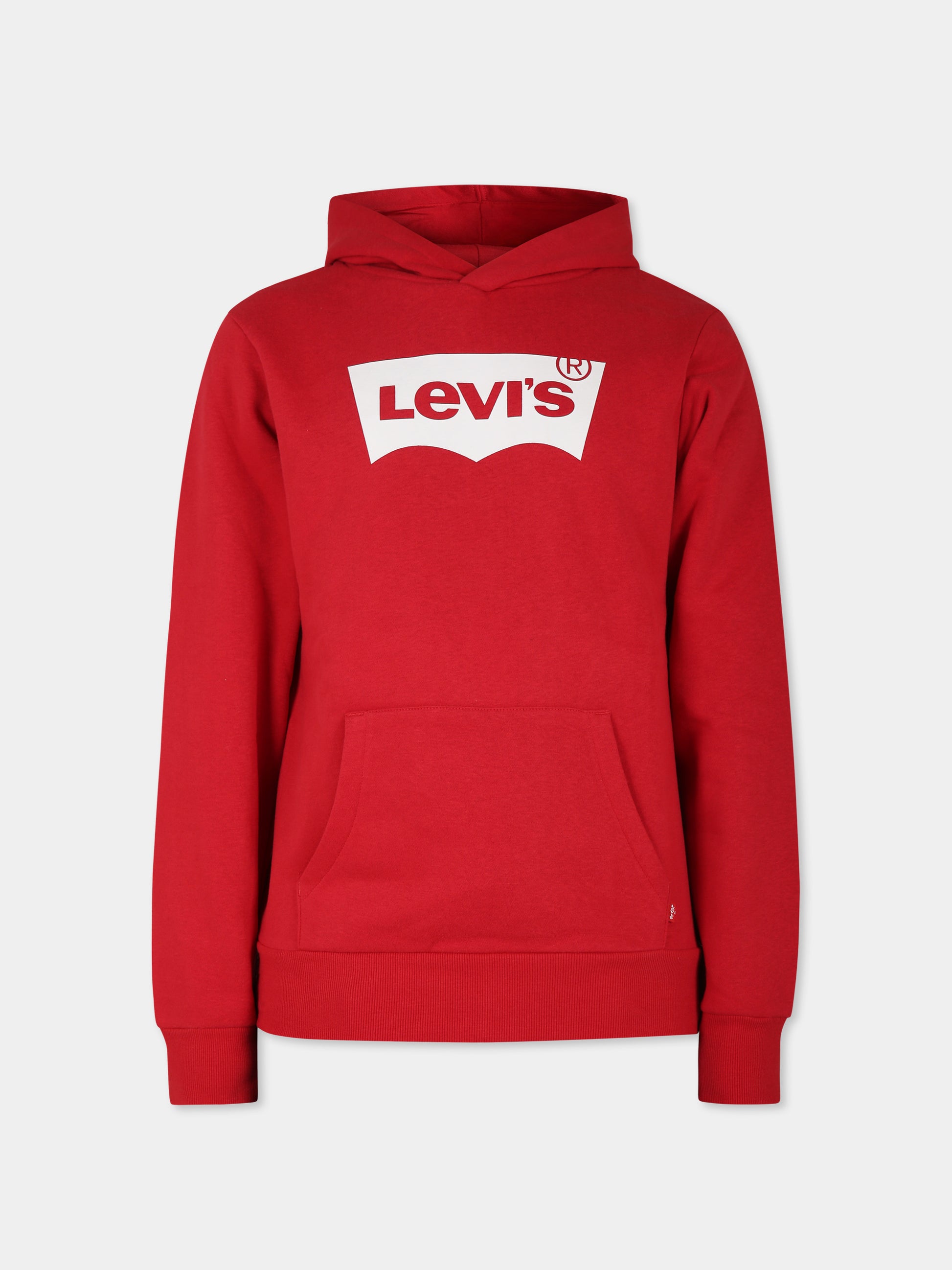 Felpa rossa per bambino con logo bianco,Levi's Kids,LK9E8778 R1R