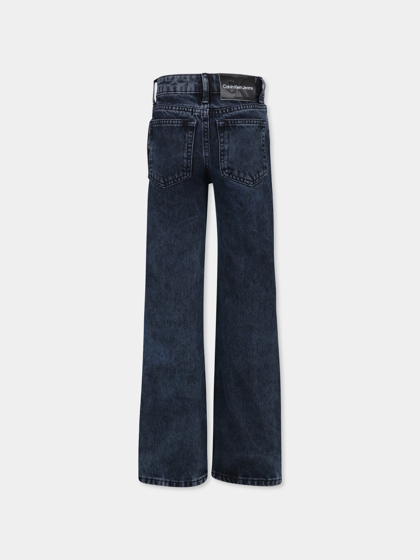 Jeans blu per bambina con logo,Calvin Klein Kids,23FCKIG0IG02271 1BJ