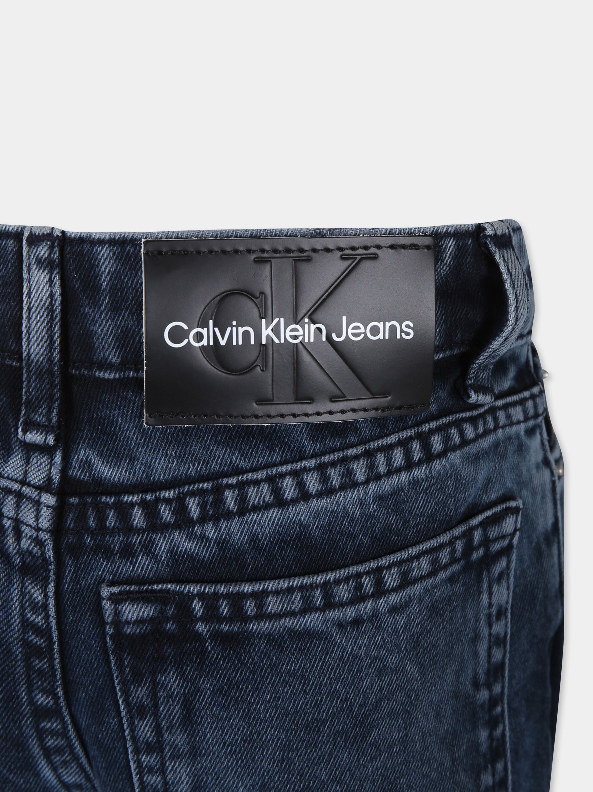 Jeans blu per bambina con logo,Calvin Klein Kids,23FCKIG0IG02271 1BJ