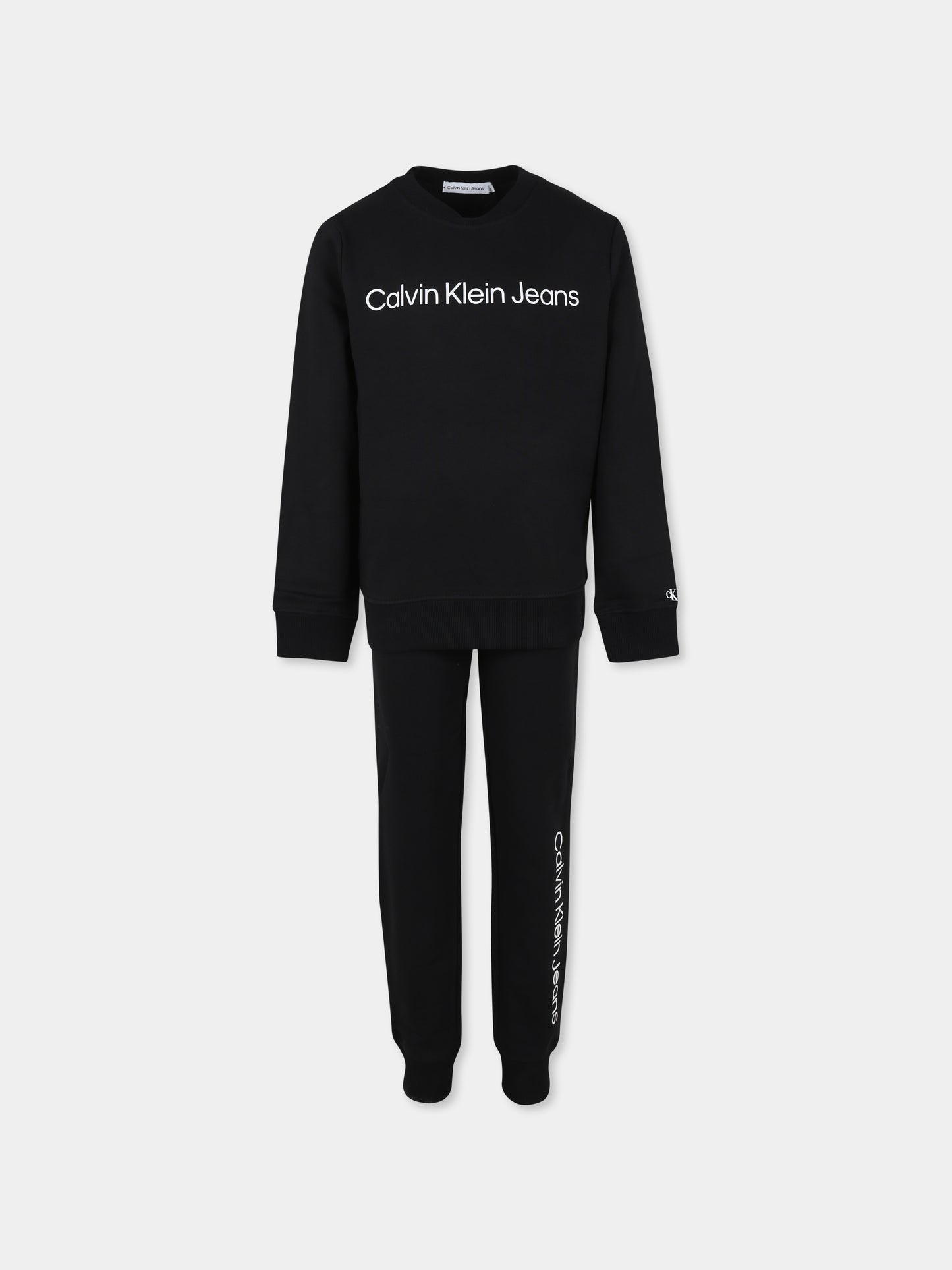 Completo nero per bambino con logo,Calvin Klein Kids,23FCKIU0IU00550 BEH