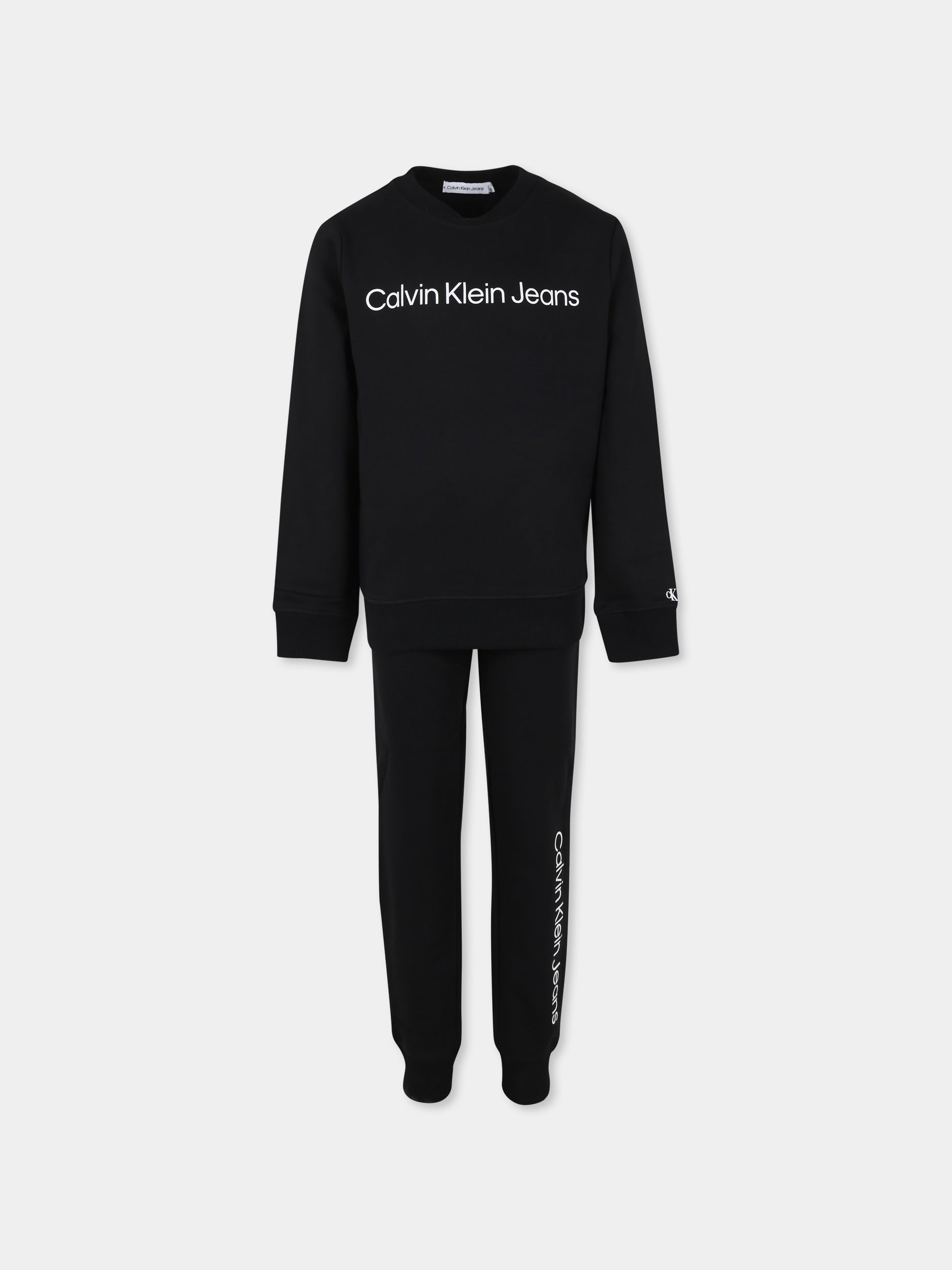 Completo nero per bambino con logo,Calvin Klein Kids,23FCKIU0IU00550 BEH