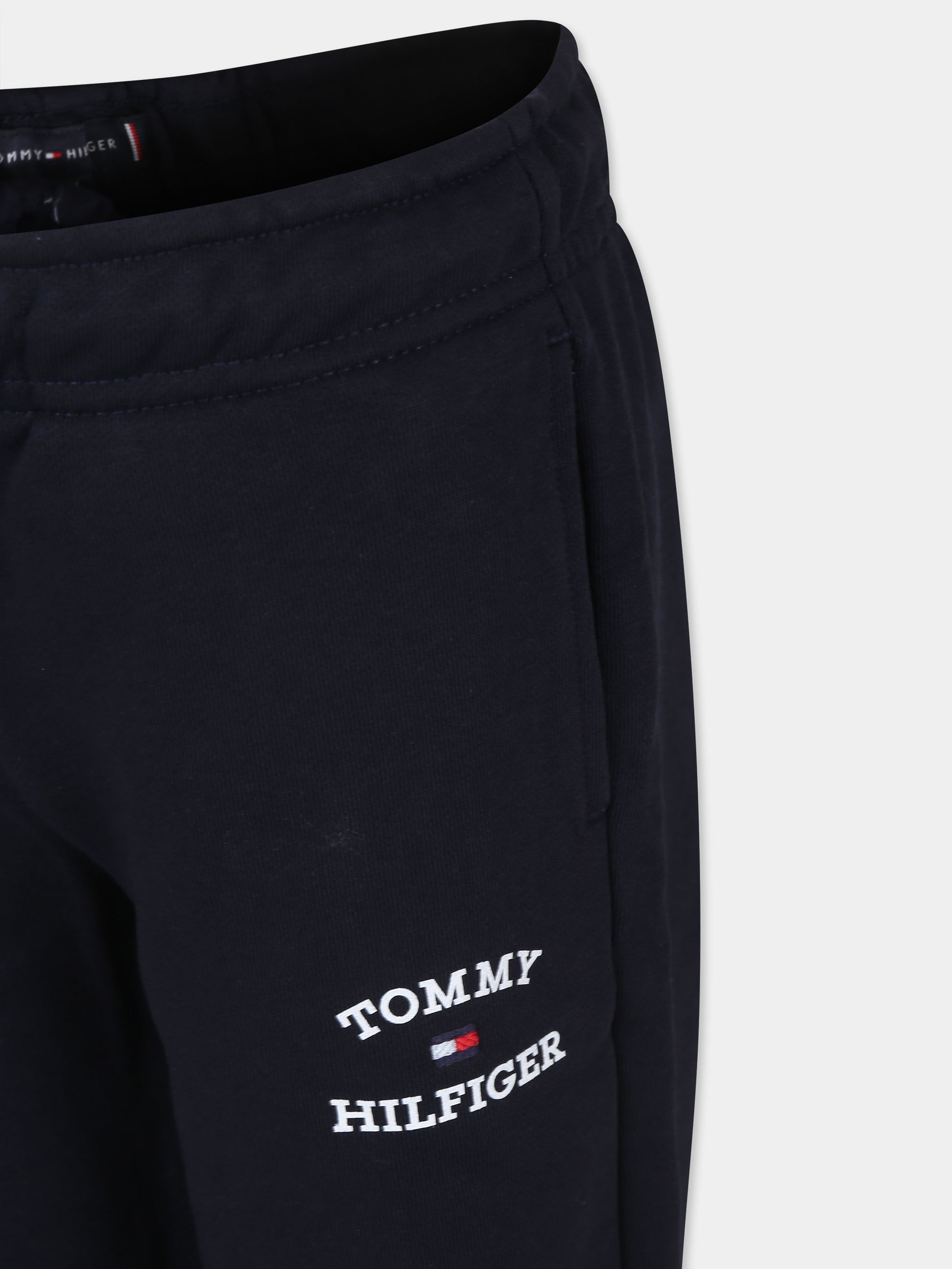 Pantaloni blu per bambino con logo,Tommy Hilfiger Junior,24STHKB0KB08838 DW5