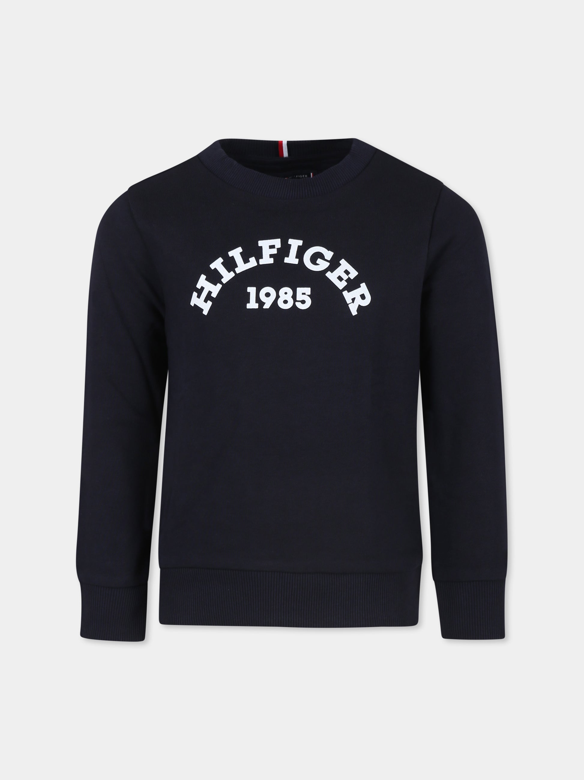 Felpa blu per bambino con logo,Tommy Hilfiger Junior,24STHKB0KB09000 DW5