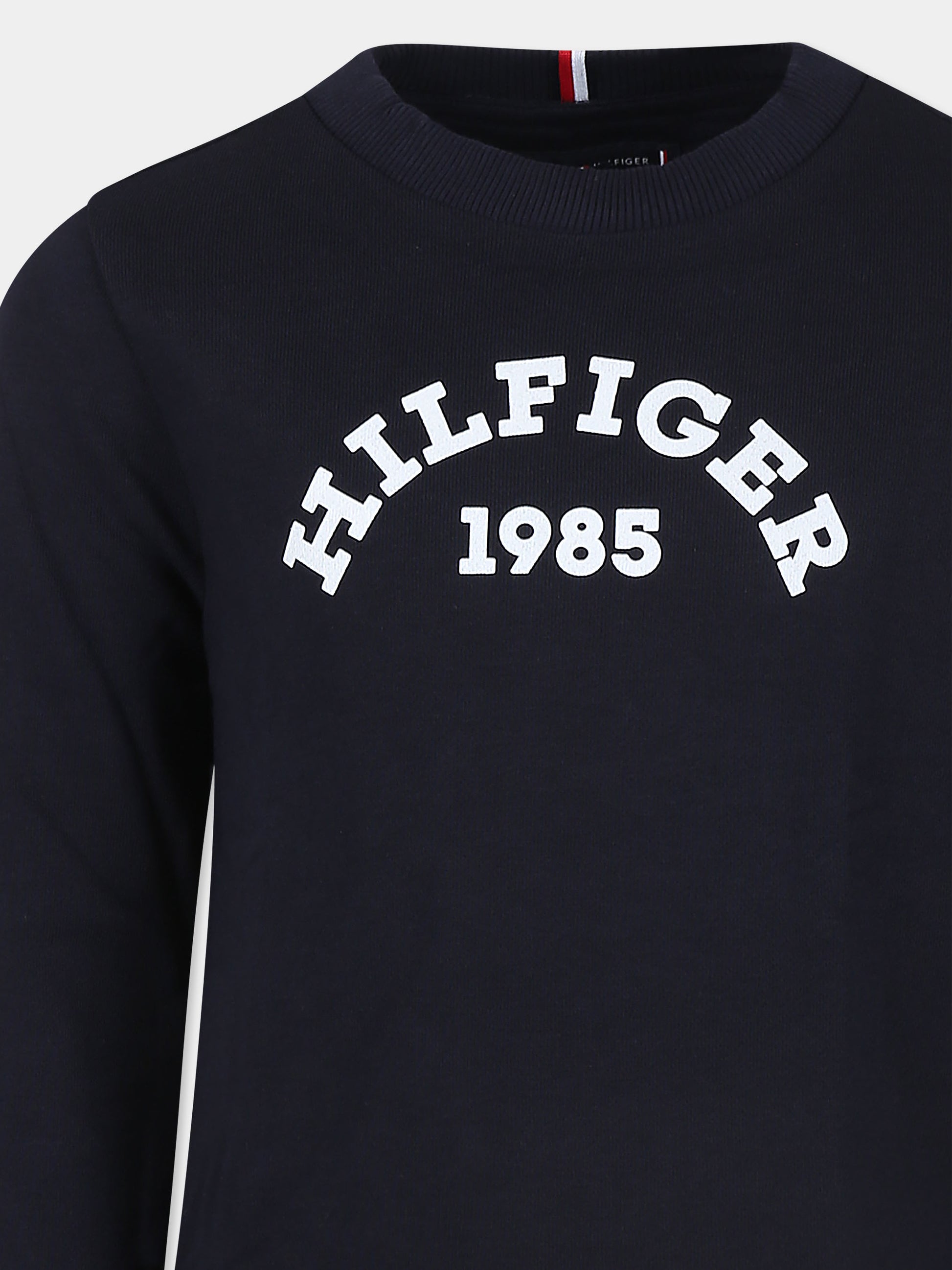 Felpa blu per bambino con logo,Tommy Hilfiger Junior,24STHKB0KB09000 DW5