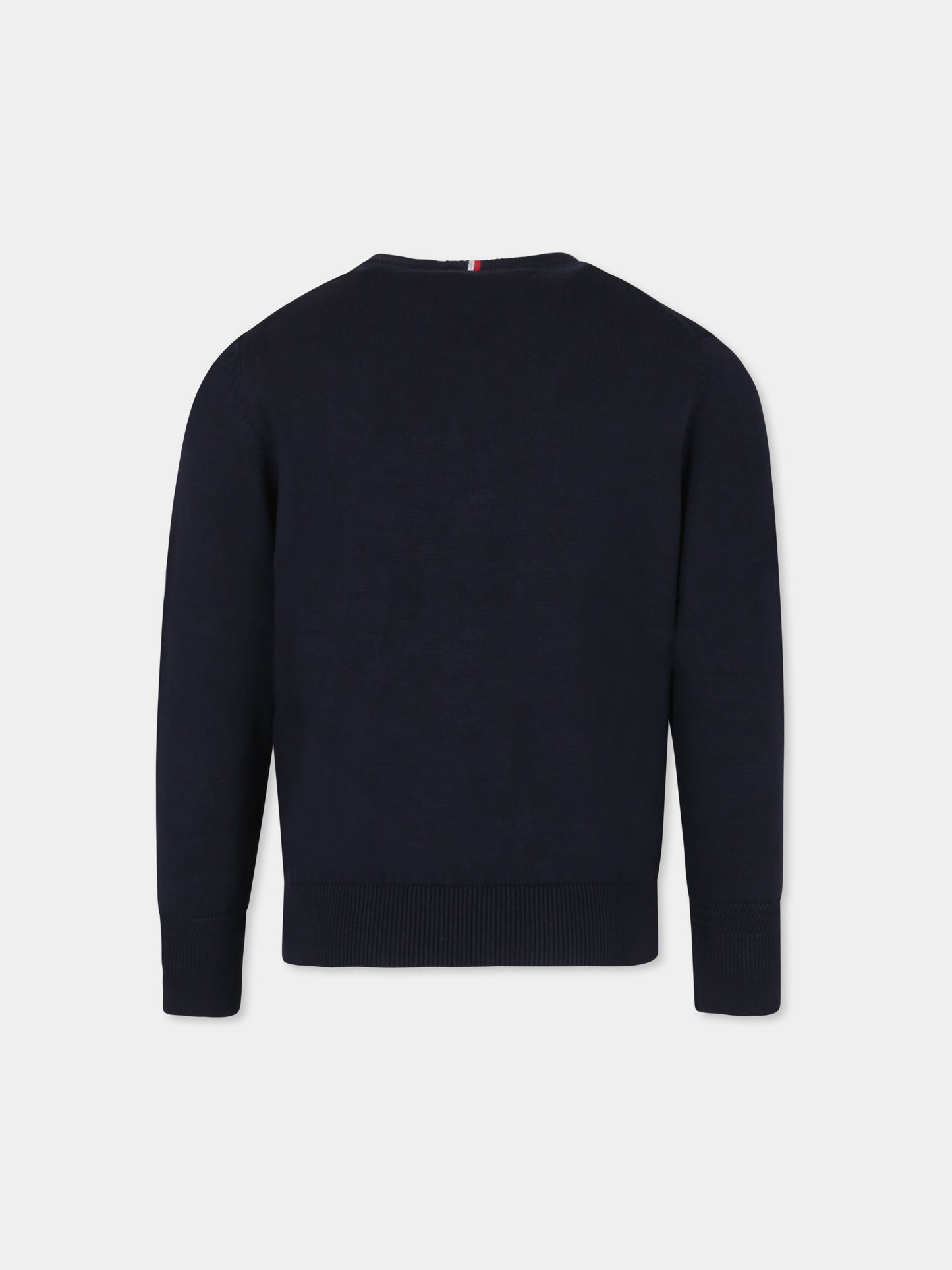 Maglione blu per bambino con logo,Tommy Hilfiger Junior,23FTHKB0KB08723 DW5