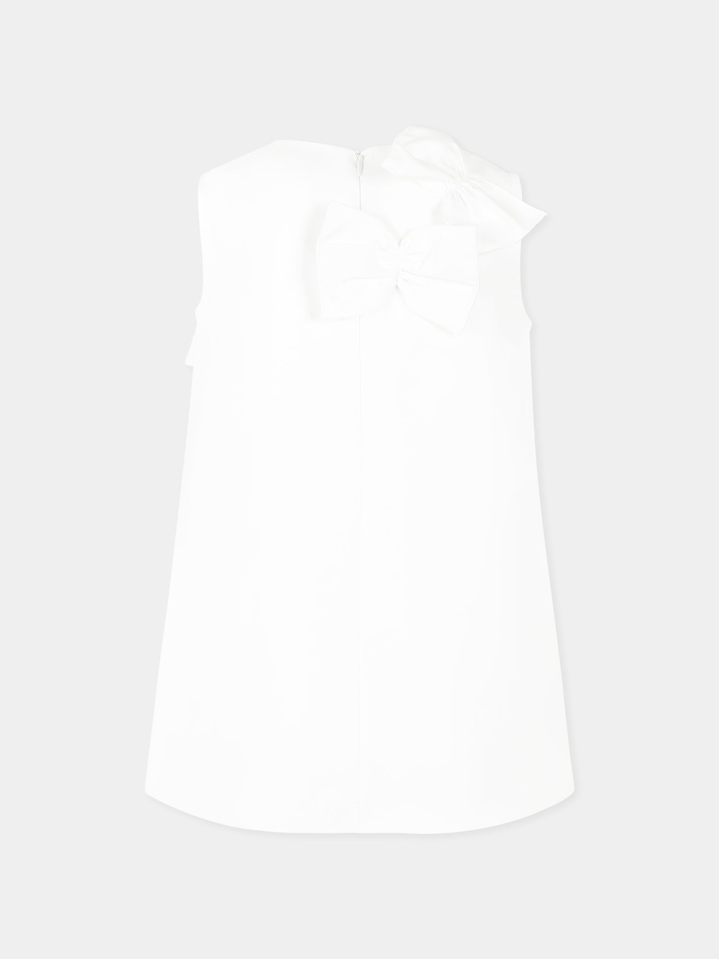 Vestito bianco per bambina con fiocchi,Simonetta,SW1B42 S0201 100