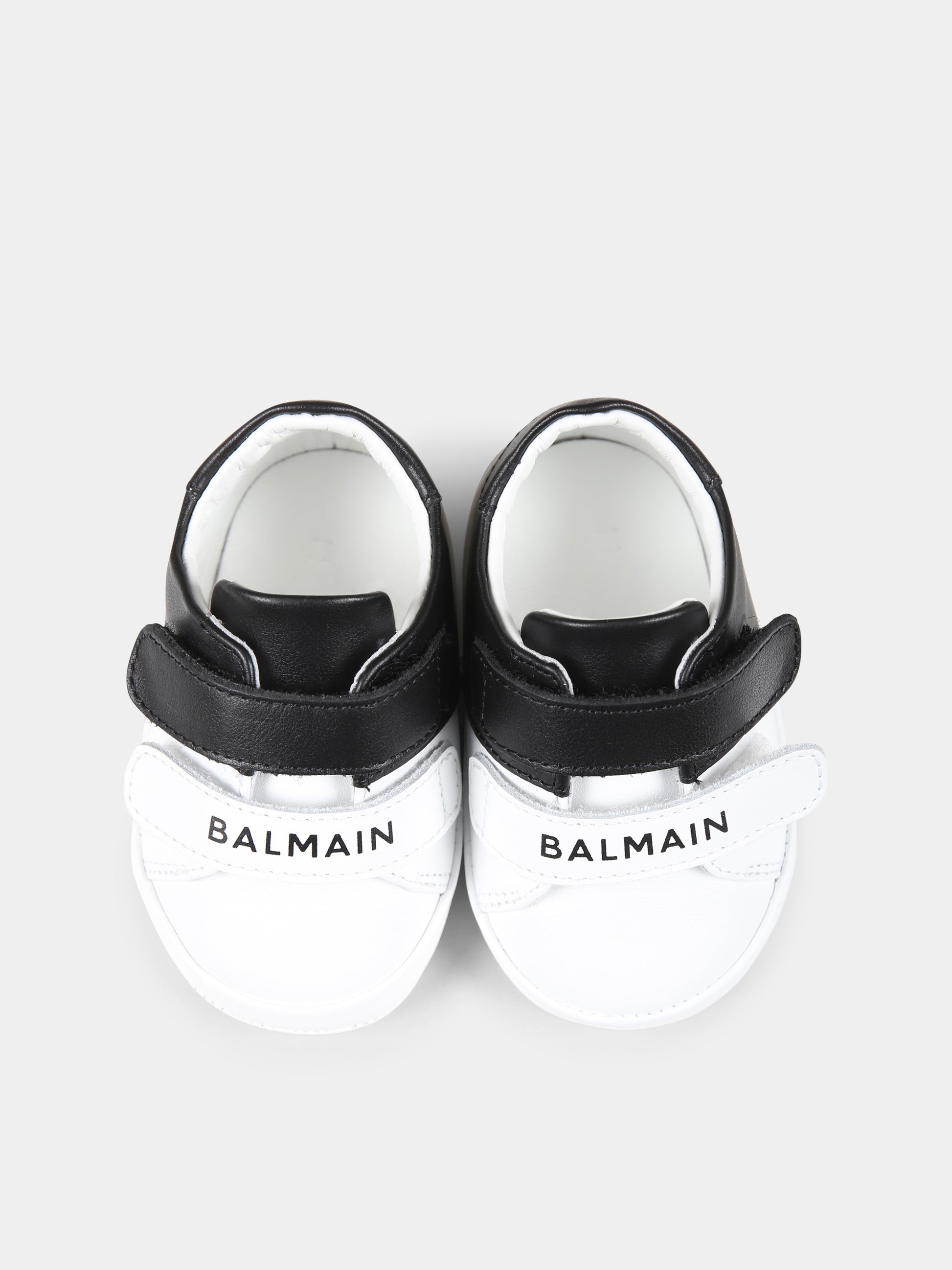 Sneakers basse per neonati con logo nero,Balmain Kids,BW0546 Y0051 1 100NE