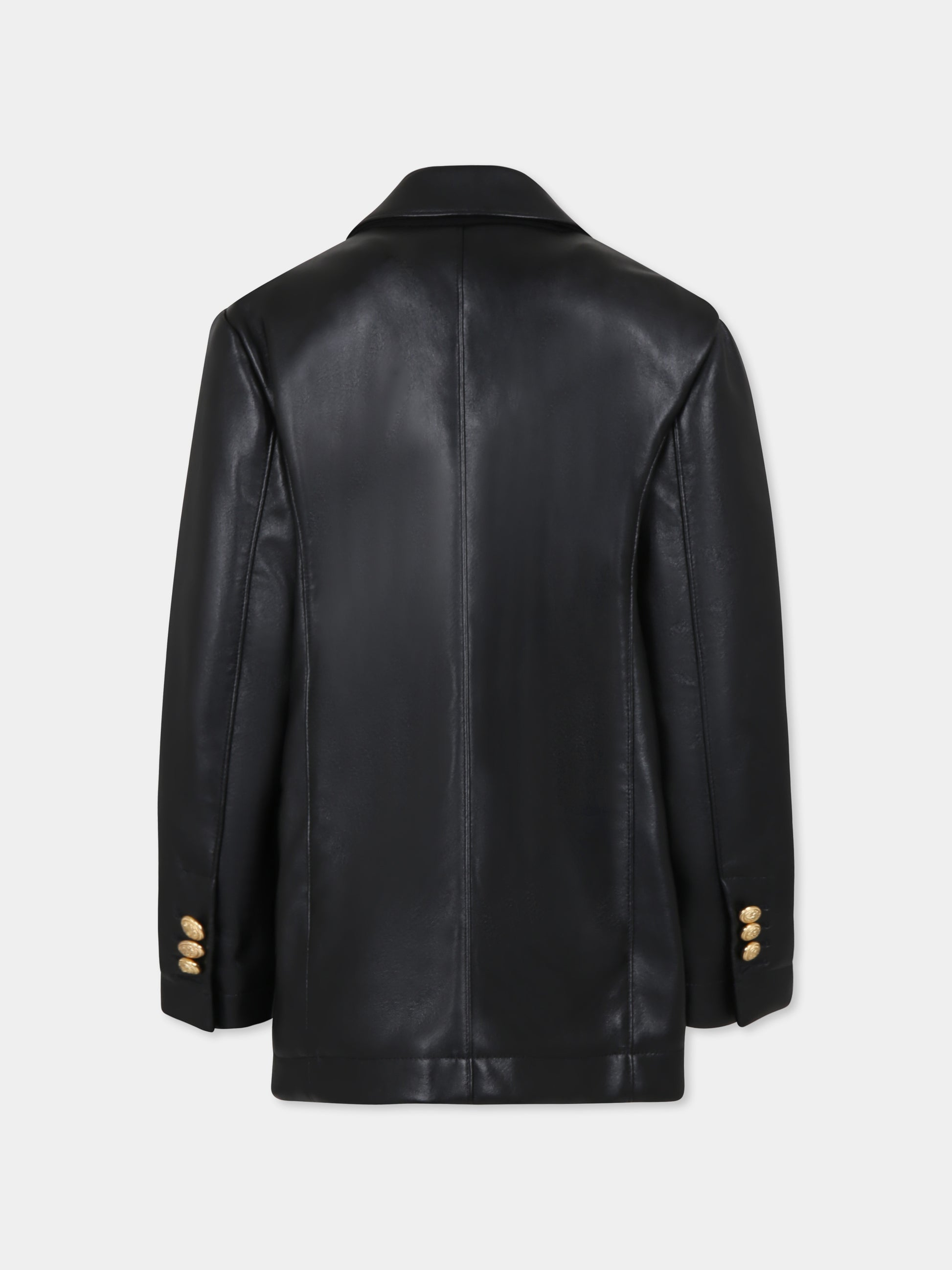 Giacca nera per bambina,Balmain Kids,BW2P94 A0165 930OR