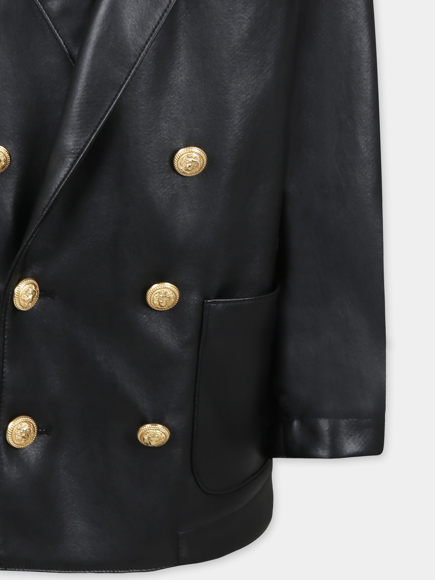 Giacca nera per bambina,Balmain Kids,BW2P94 A0165 930OR