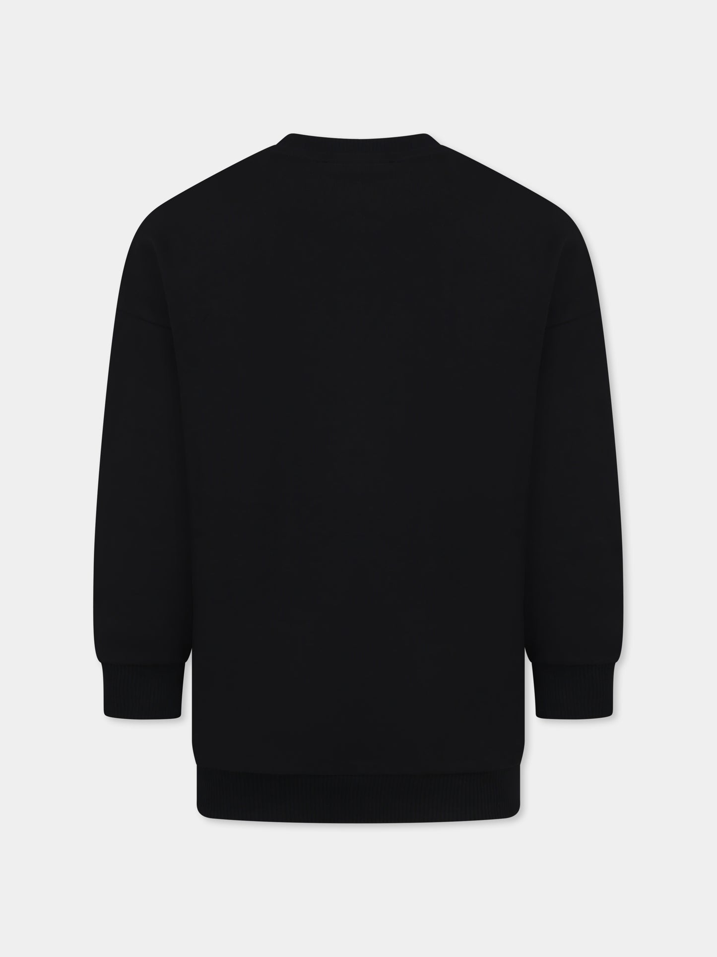 Felpa nera per bambini con logo,Balmain Kids,BW4P70 Z1753 930BC