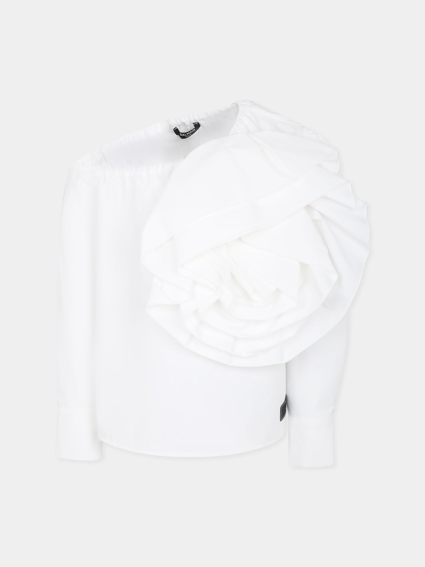 White top for girl with flower