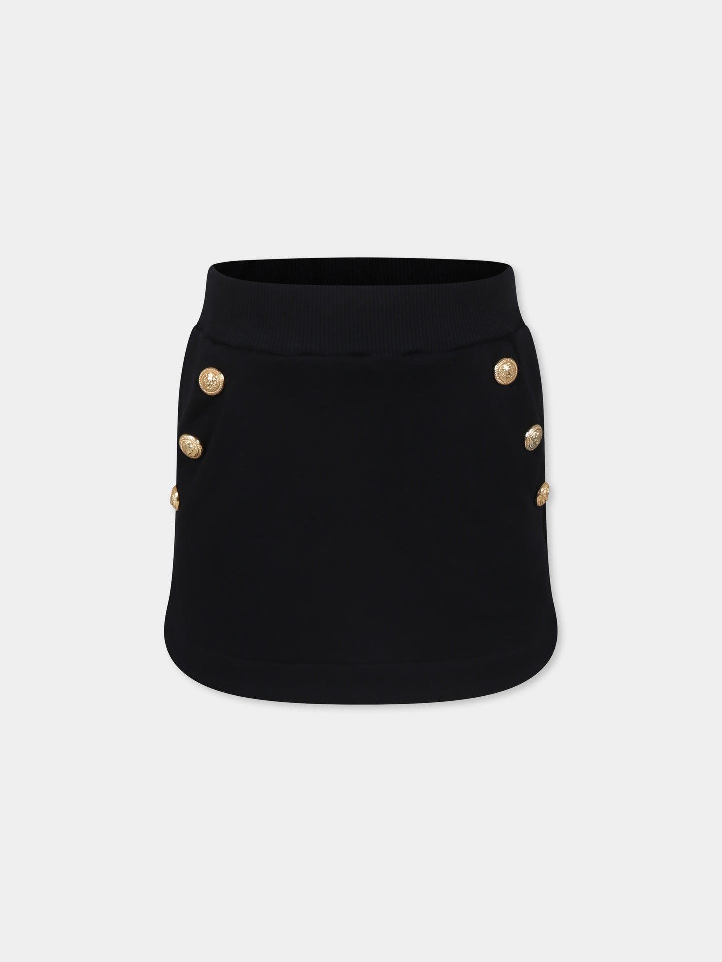 Gonna nera per bambina,Balmain Kids,BW7A21 Z1753 930OR