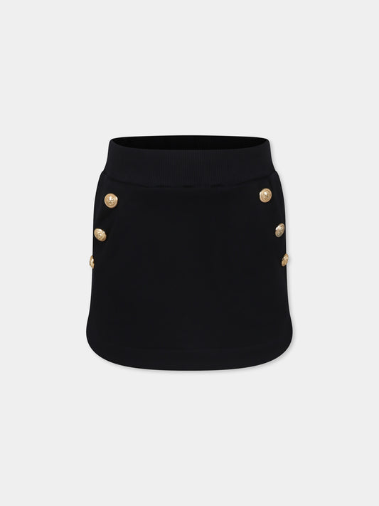 Gonna nera per bambina,Balmain Kids,BW7A21 Z1753 930OR