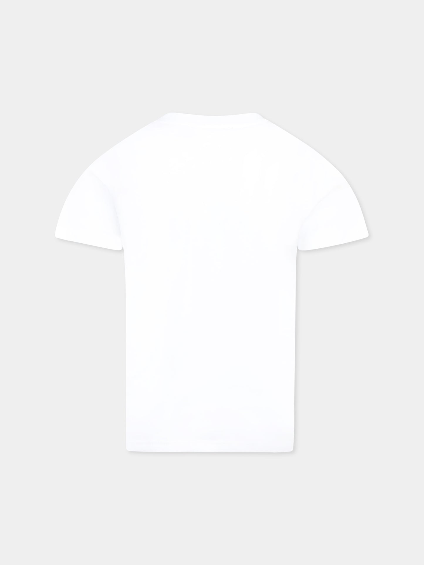 White t-shirt for kids with logo