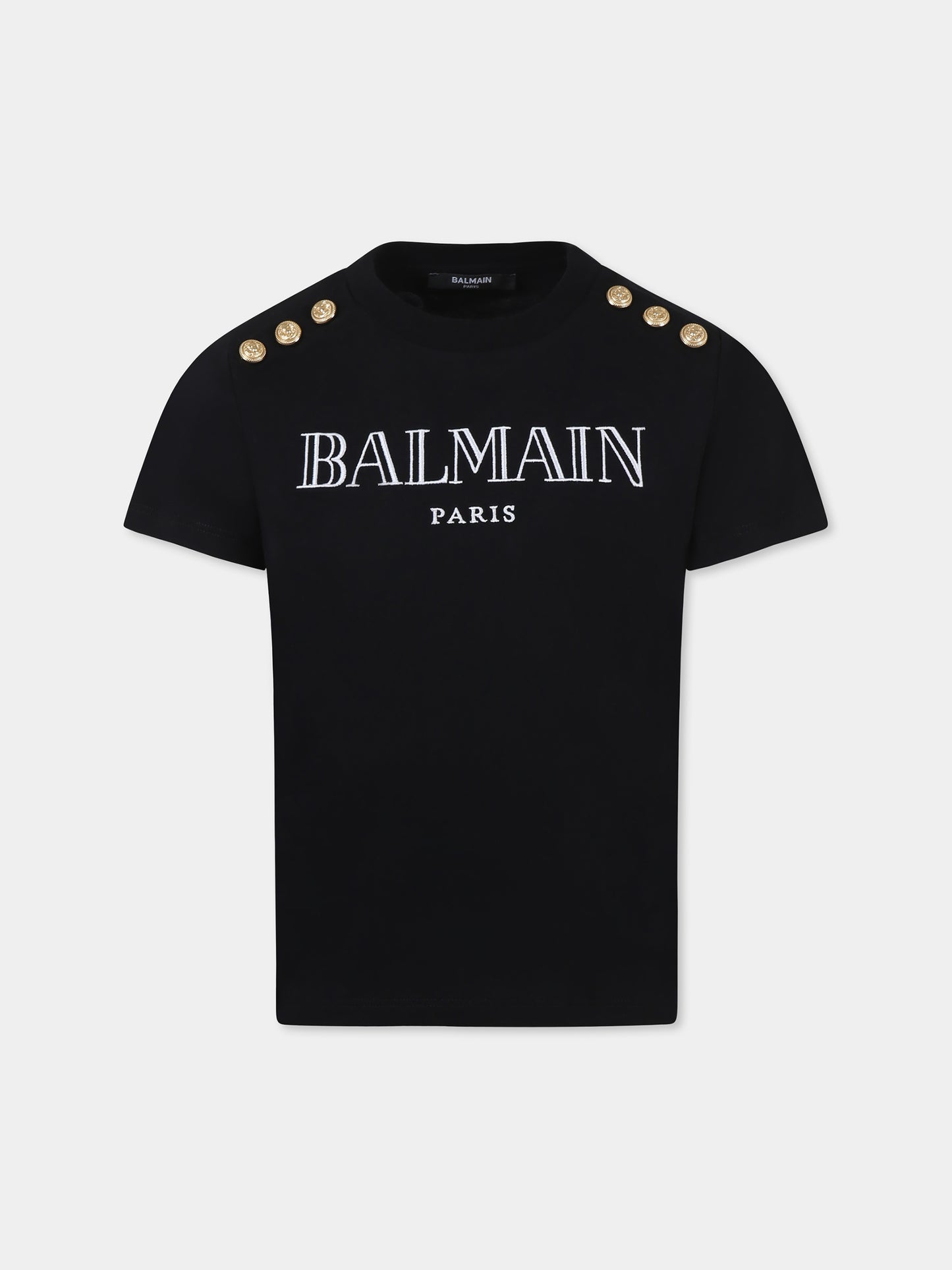 Black t-shirt for kids with logo