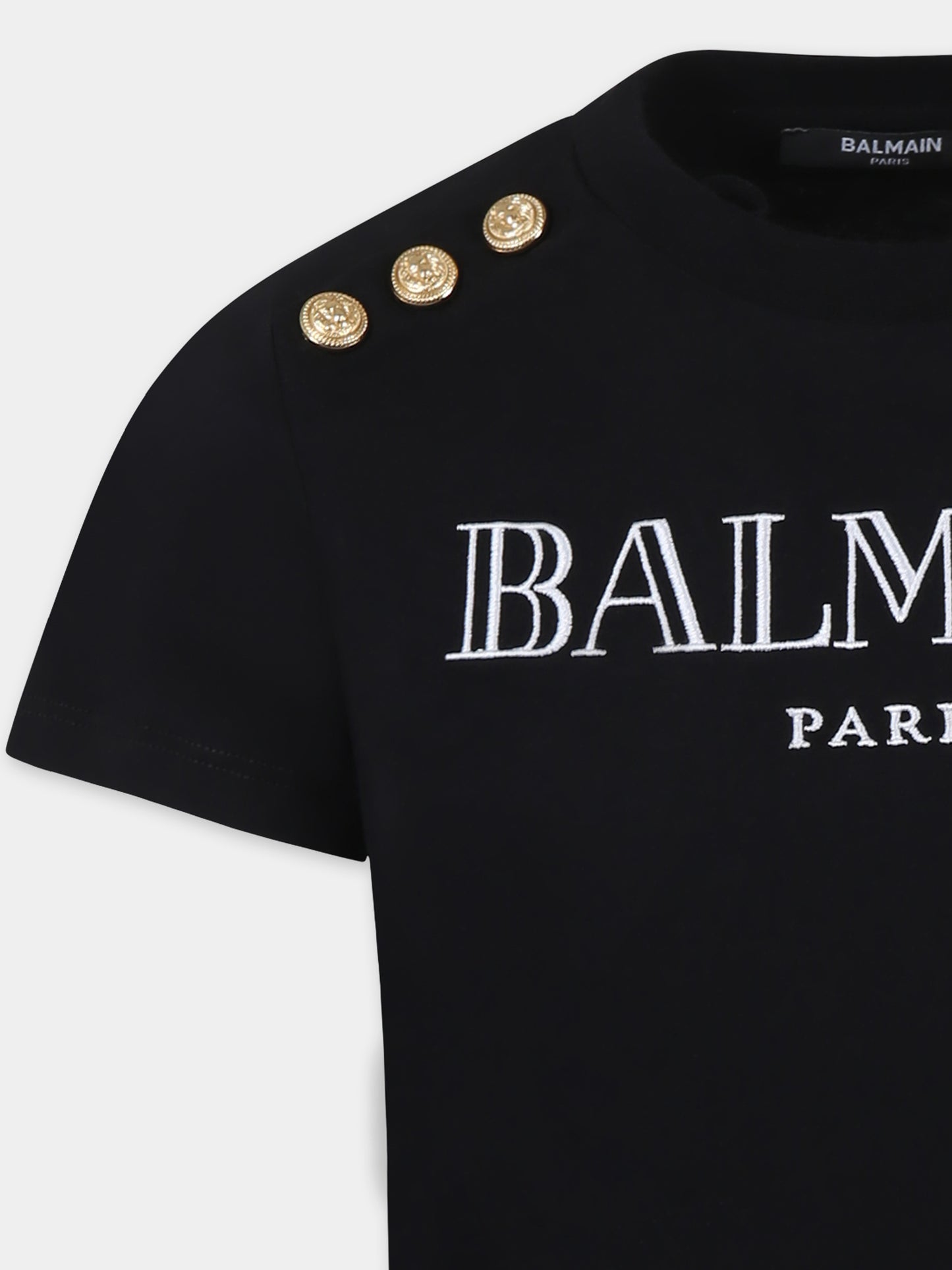 Black t-shirt for kids with logo