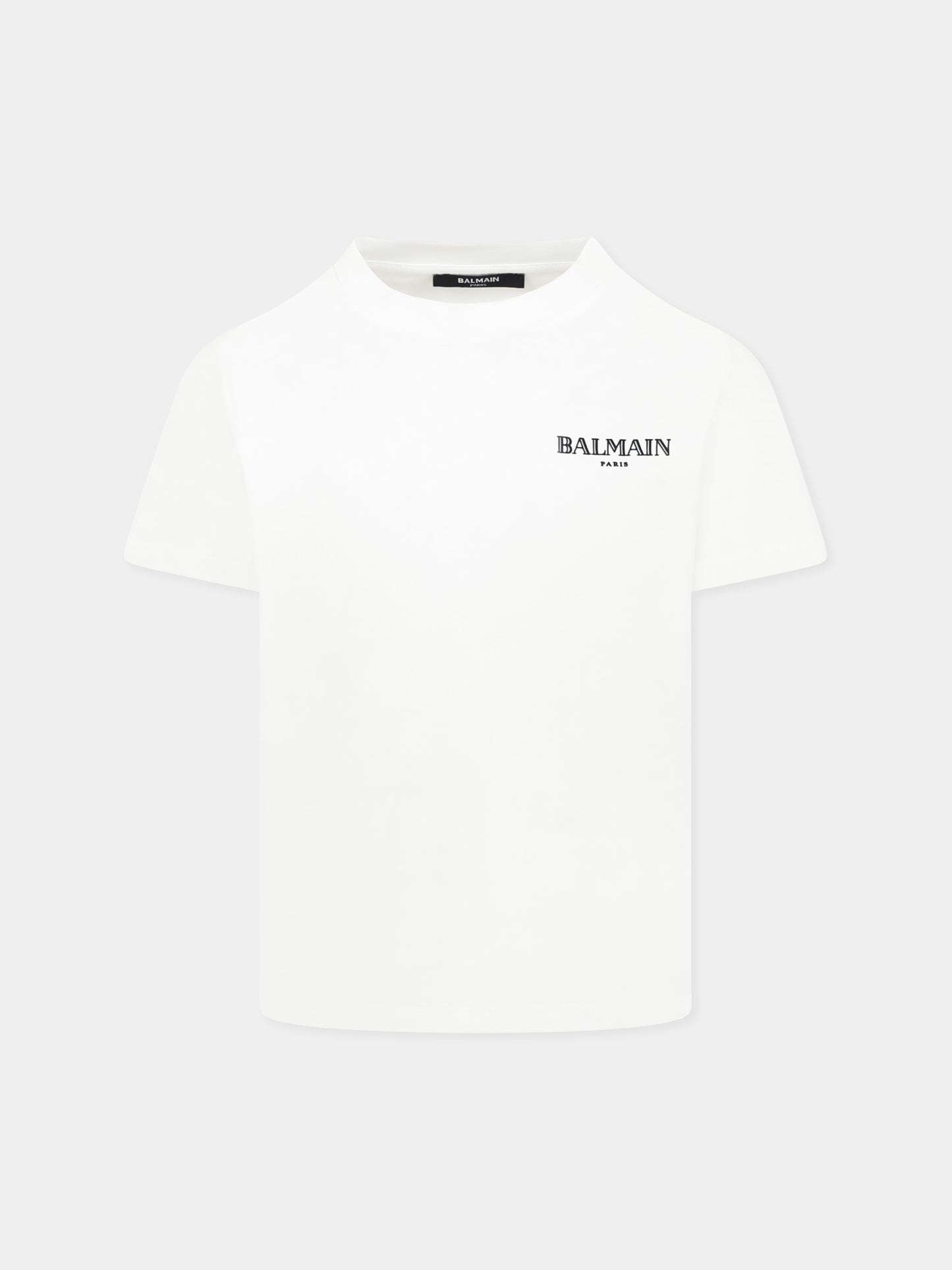 White t-shirt for kids with logo