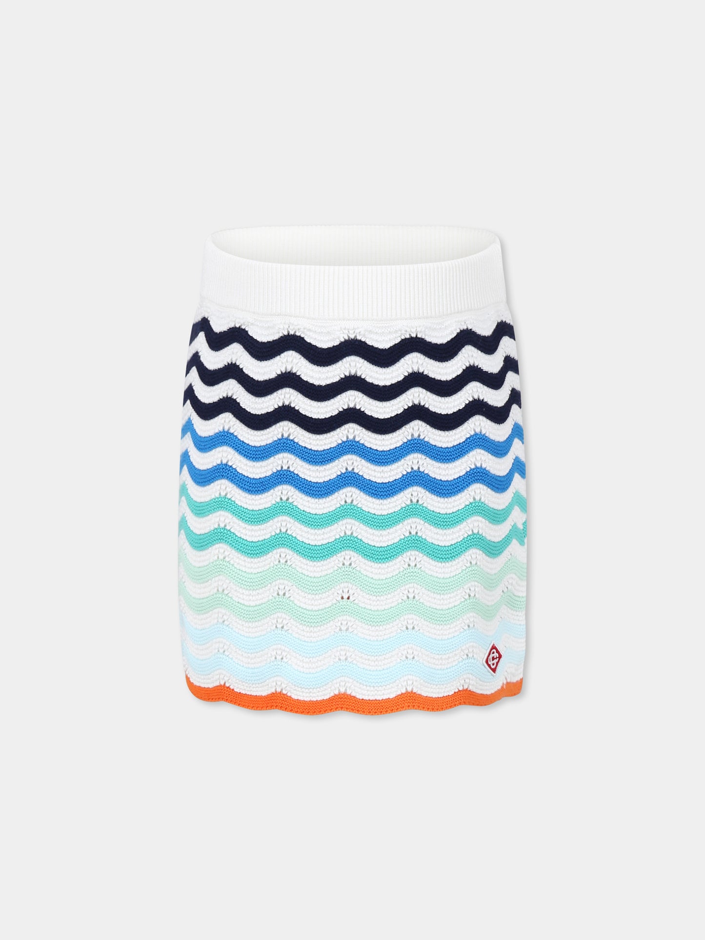 Gonna multicolor per bambina con logo,Casablanca,KS25 KW 976 01 EX