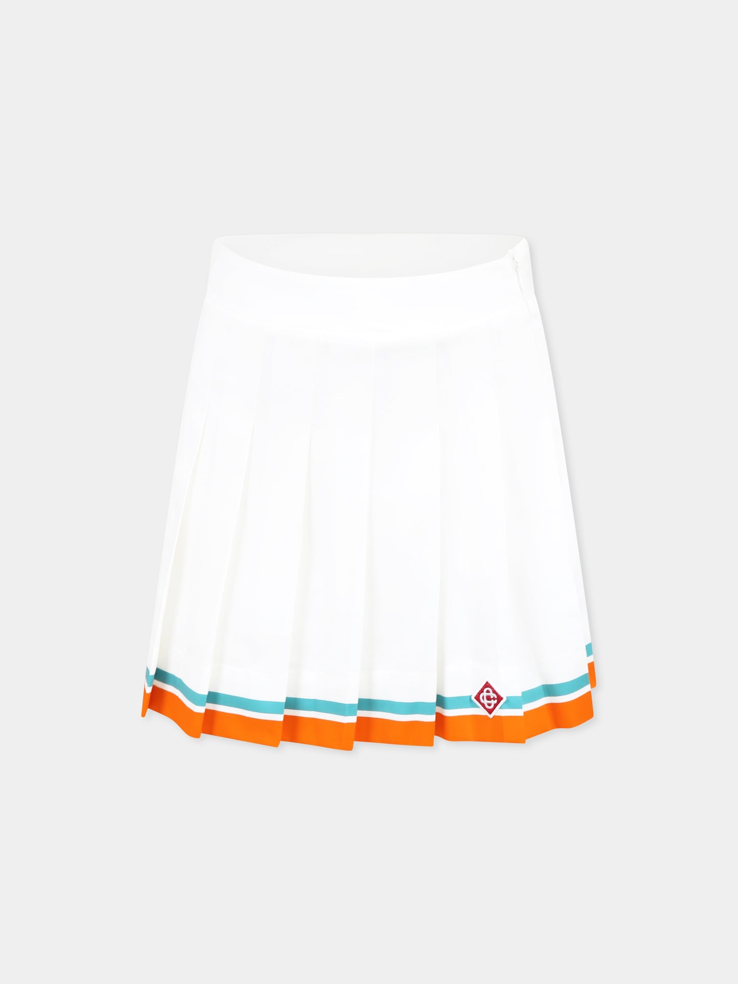 Gonna bianca per bambina con patch,Casablanca,KS25 SK 153 01 EX