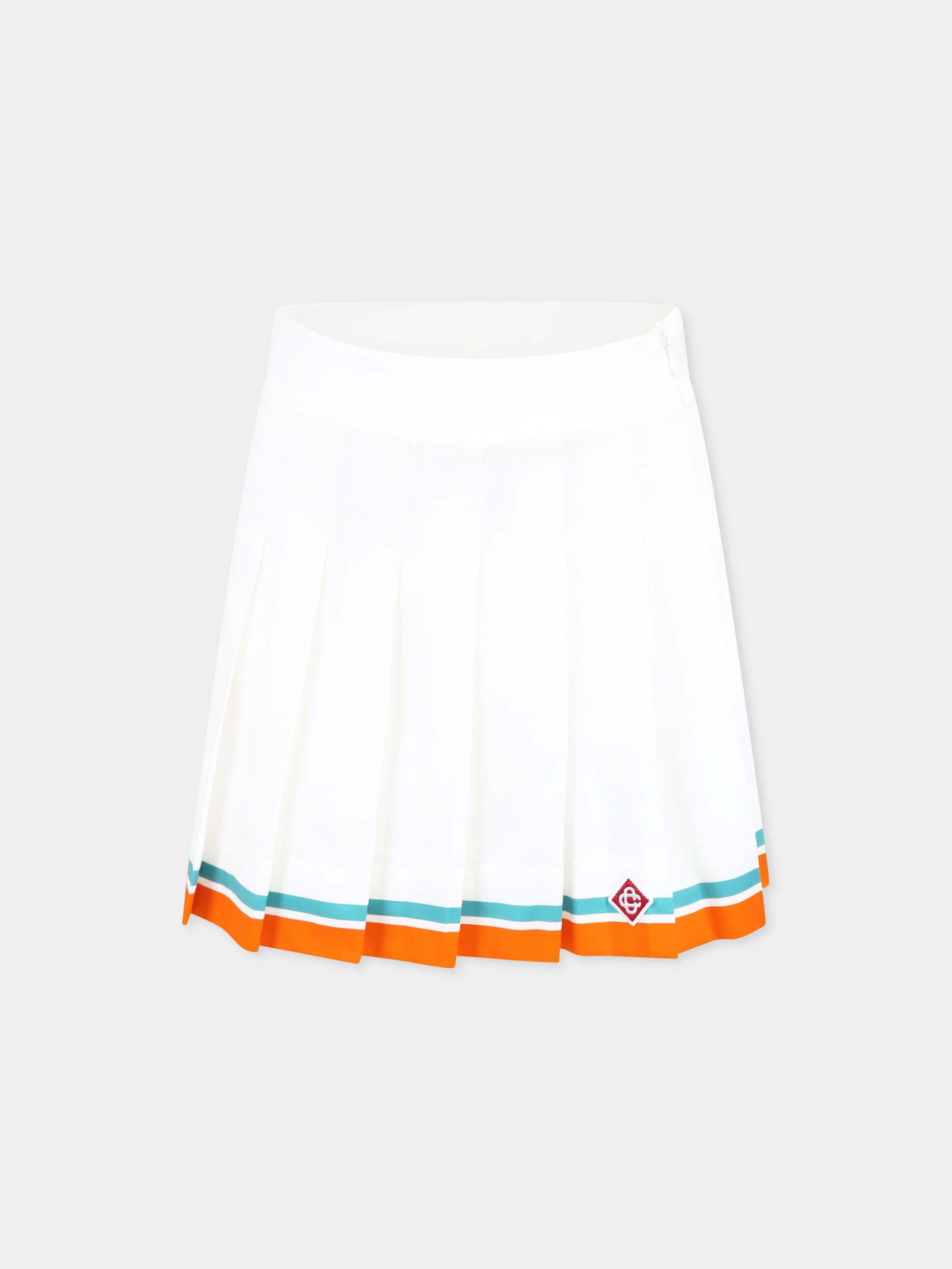 Gonna bianca per bambina con patch,Casablanca,KS25 SK 153 01 EX