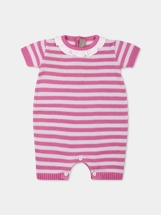 Pagliaccetto fucsia per neonata,Little Bear,1122 PEONIA/GLICINE