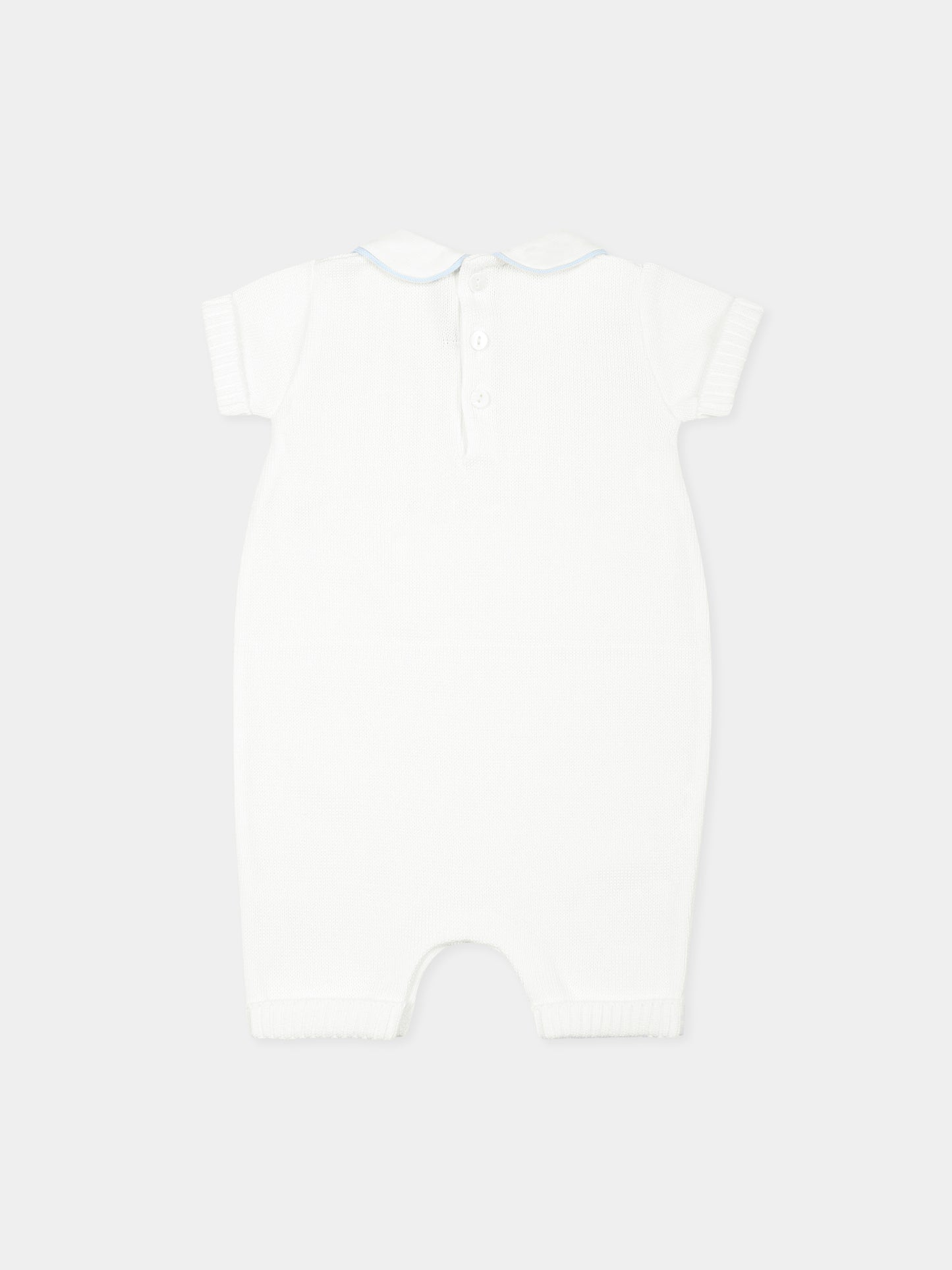 White romper for baby boy