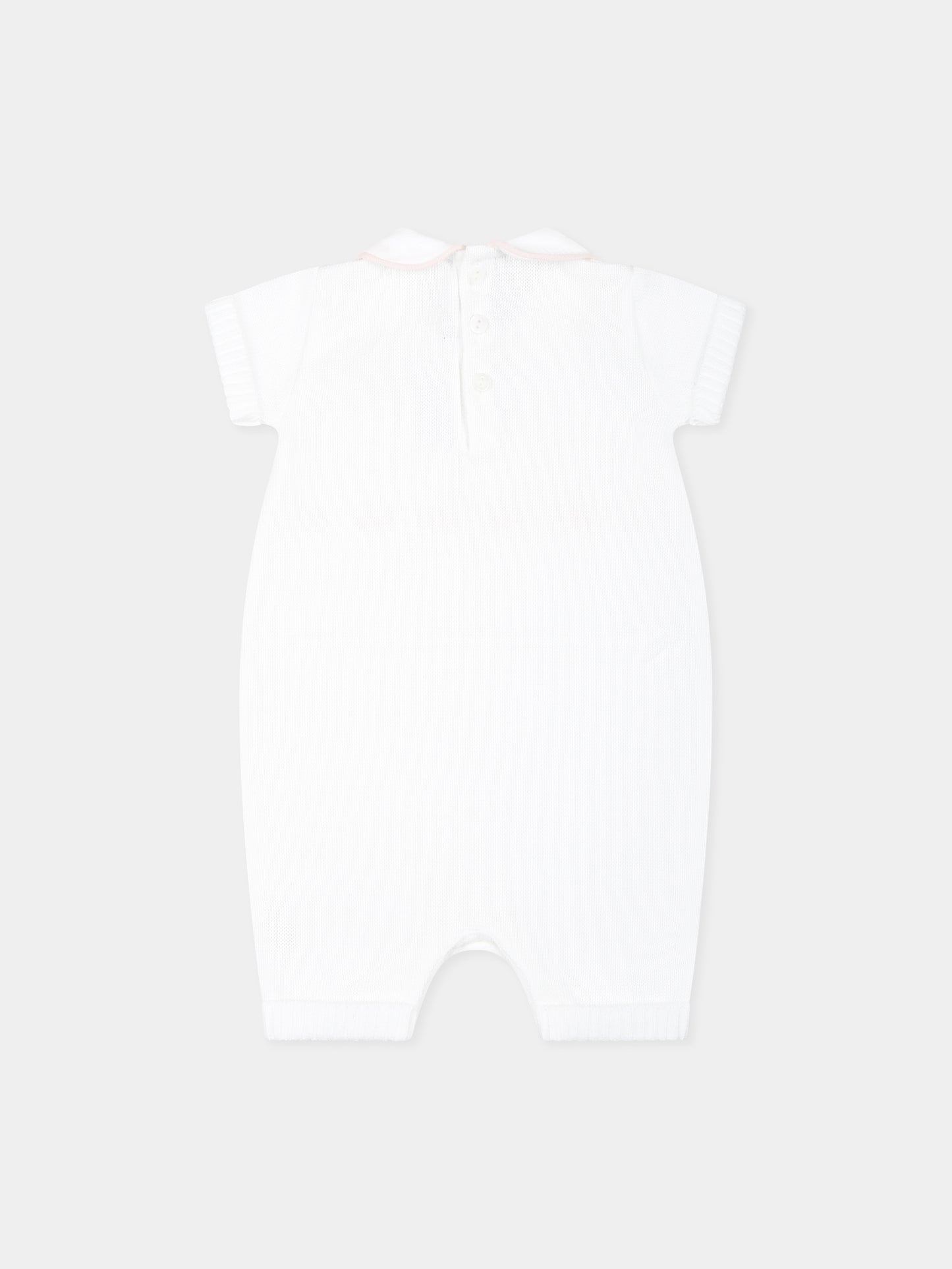 White romper for baby girl
