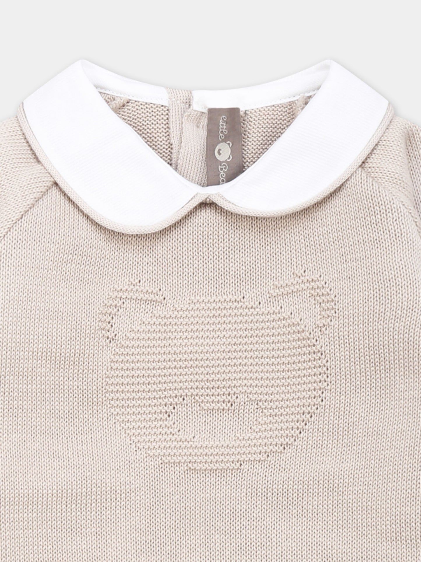 Beige babygrow for babykids with bear